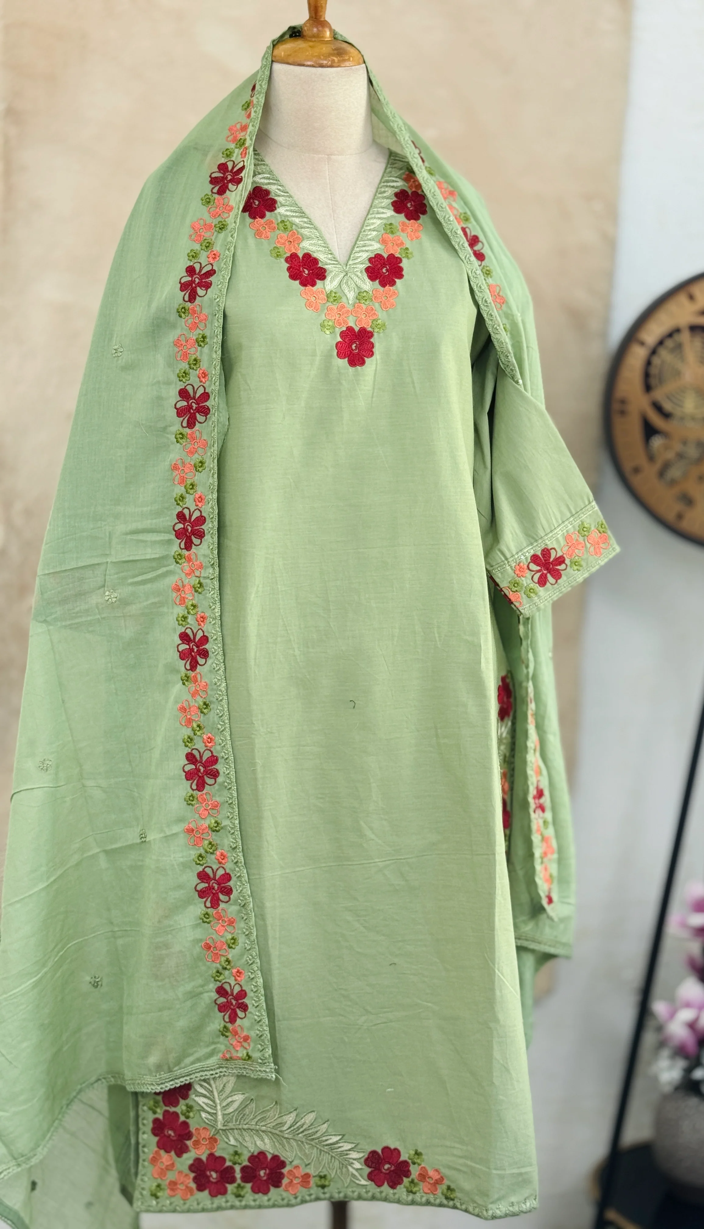 ✨ Pure Cotton Embroidered Kurti Set ✨ - Image 5