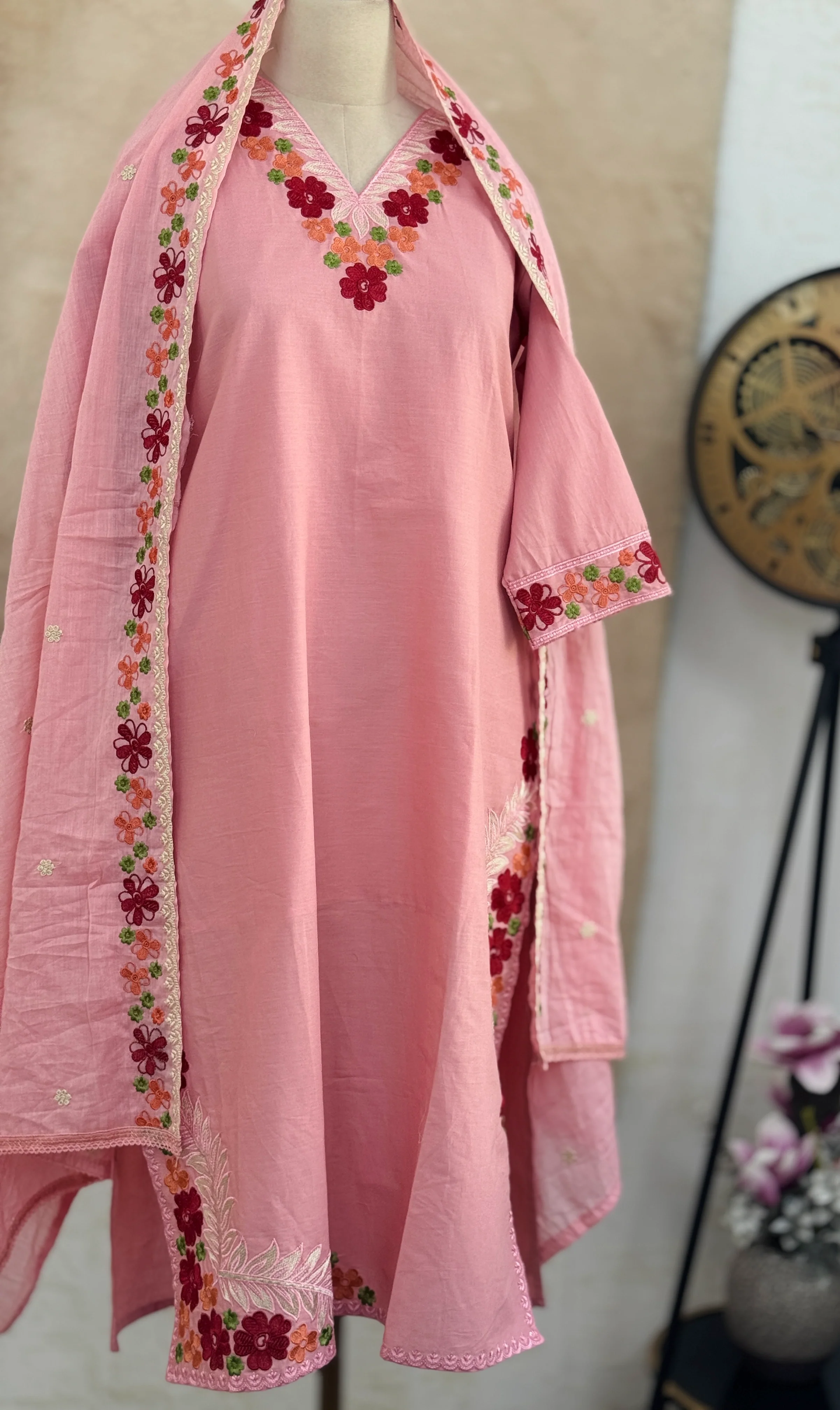 ✨ Pure Cotton Embroidered Kurti Set ✨ - Image 2