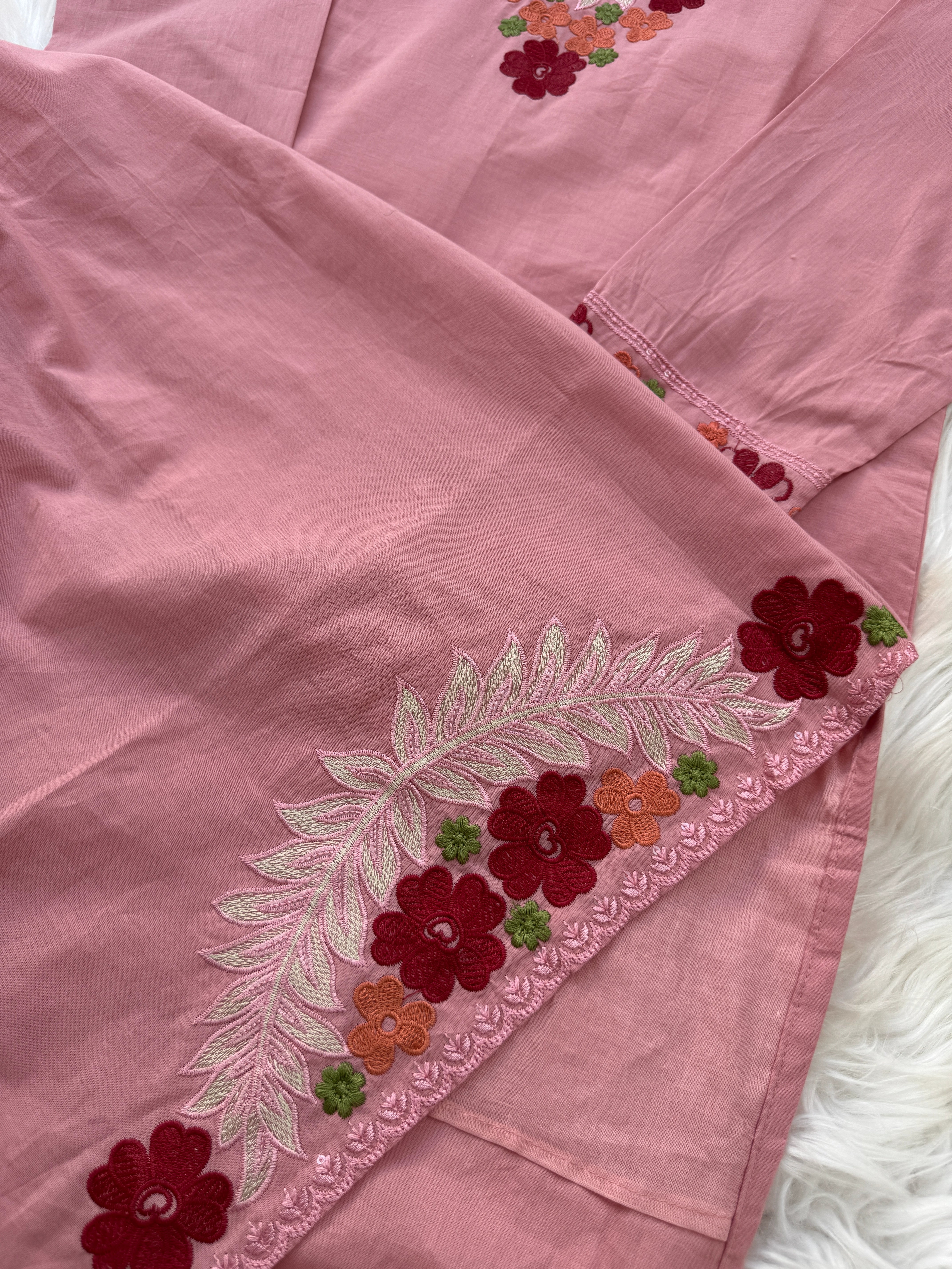 ✨ Pure Cotton Embroidered Kurti Set ✨ - Image 3