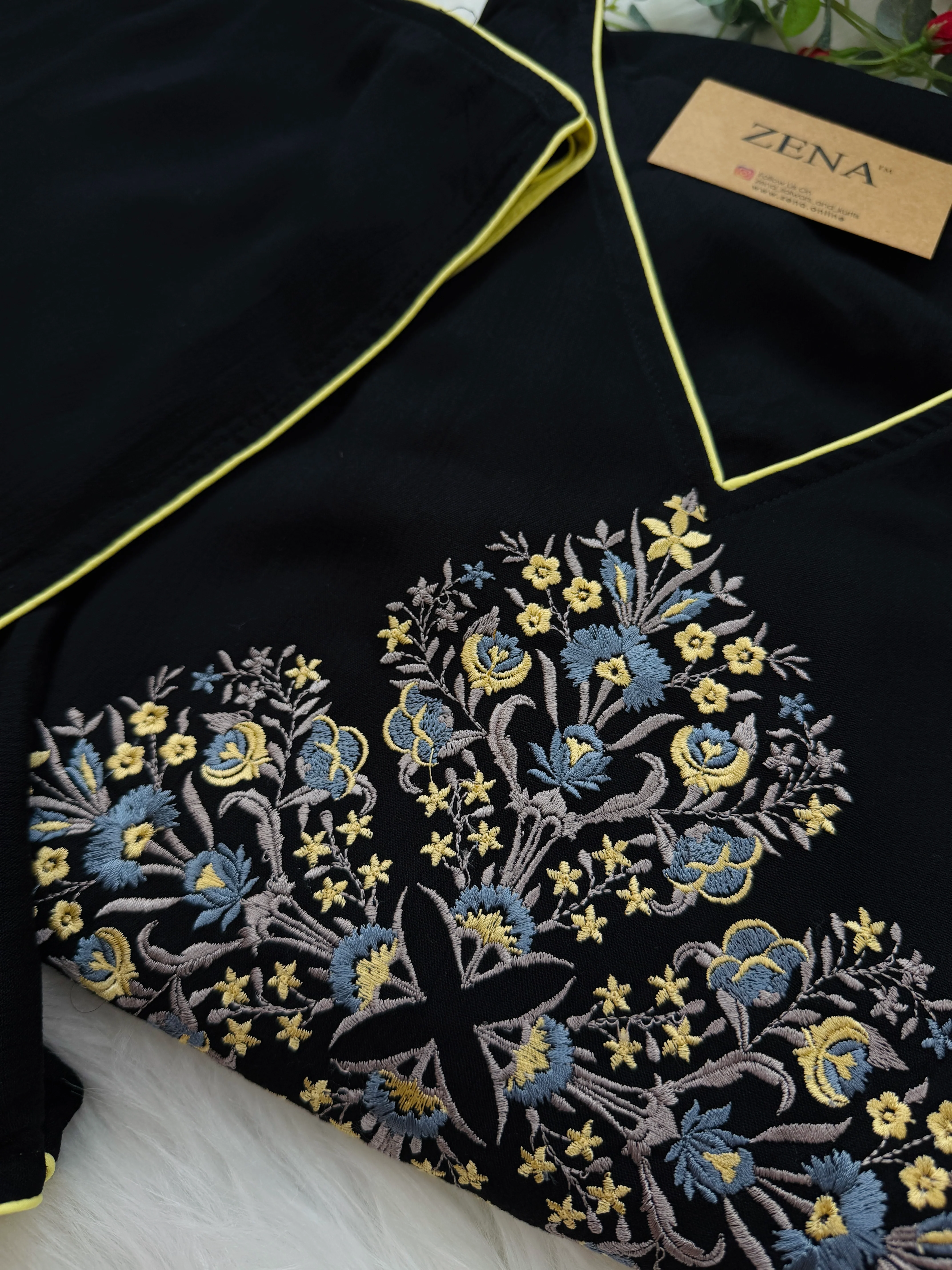 ✨ Pure Cotton Embroidered Kurti Set ✨ - Image 3