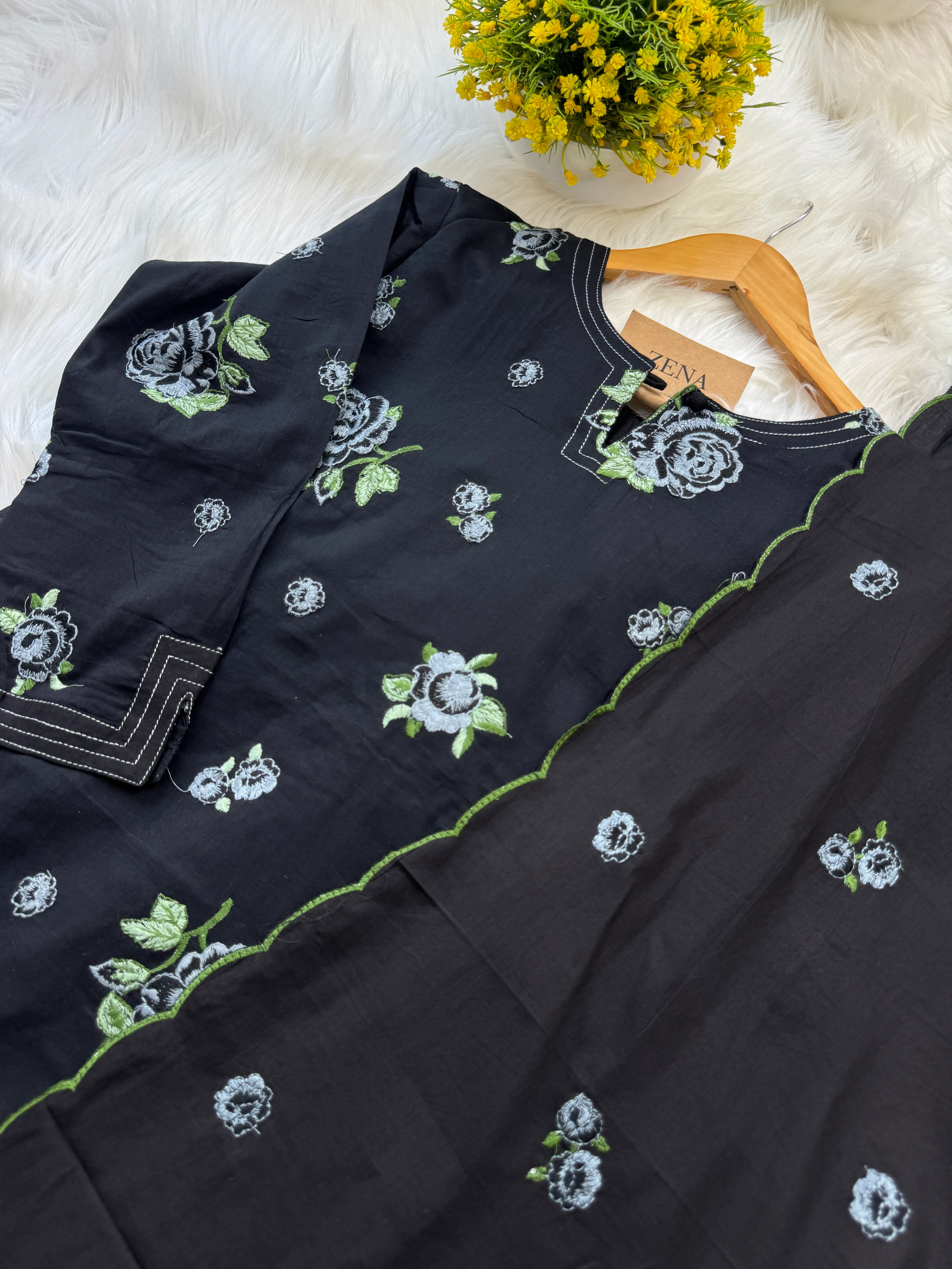 ✨ Pure Cotton Embroidered Kurti Set ✨ - Image 4