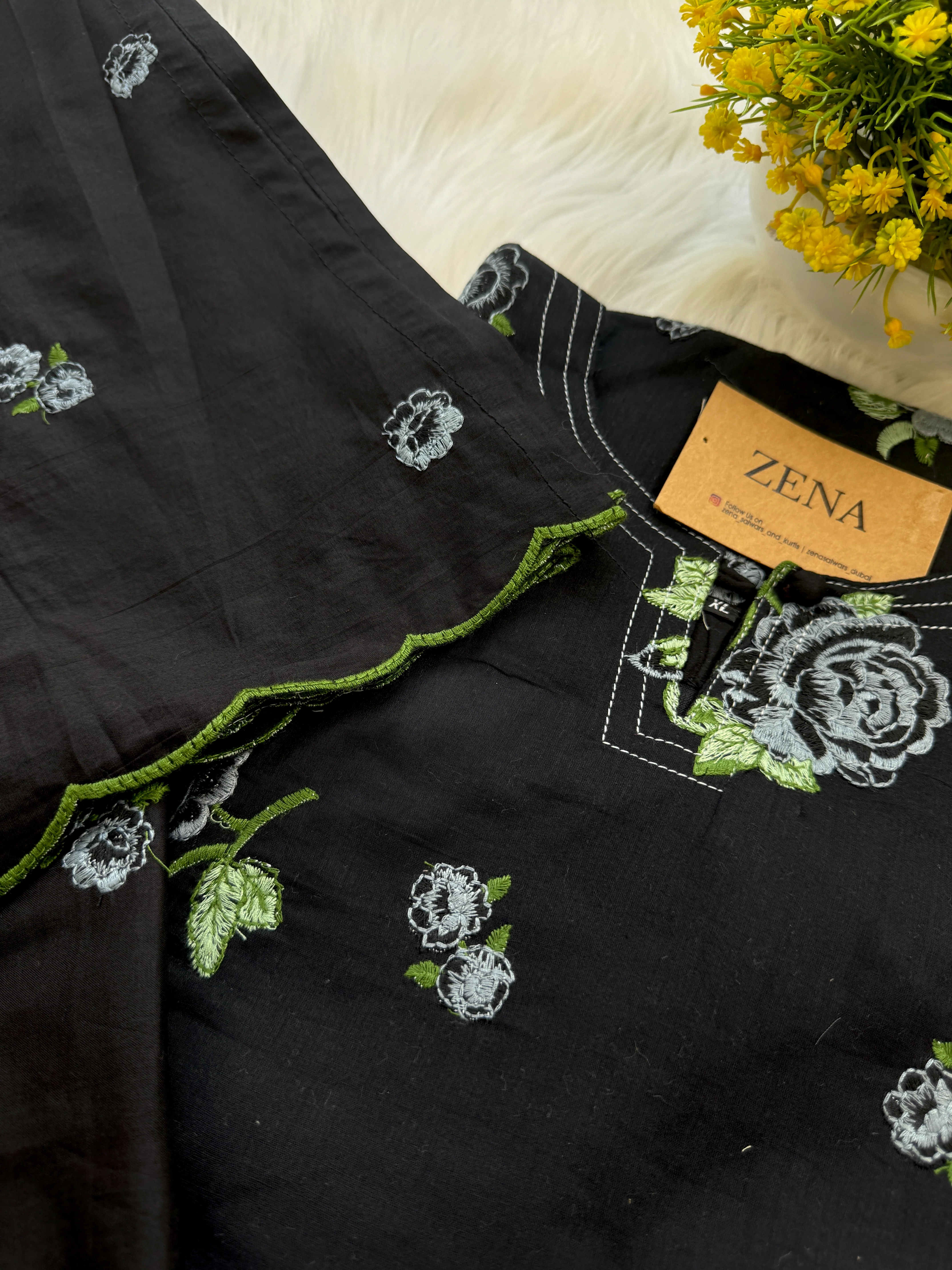 ✨ Pure Cotton Embroidered Kurti Set ✨ - Image 7