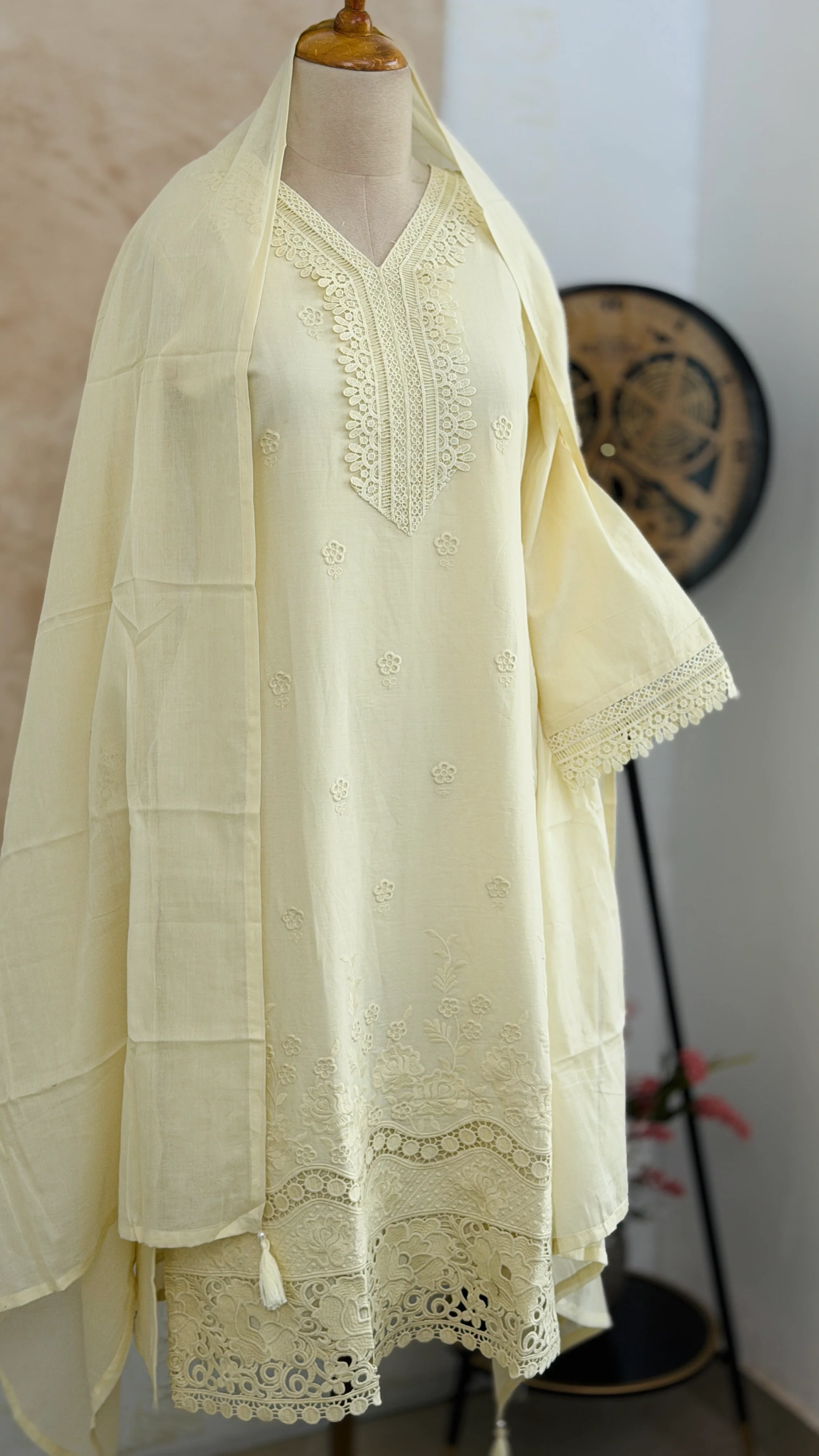 ✨ Pure Cotton Embroidered Kurti Set ✨ - Image 2