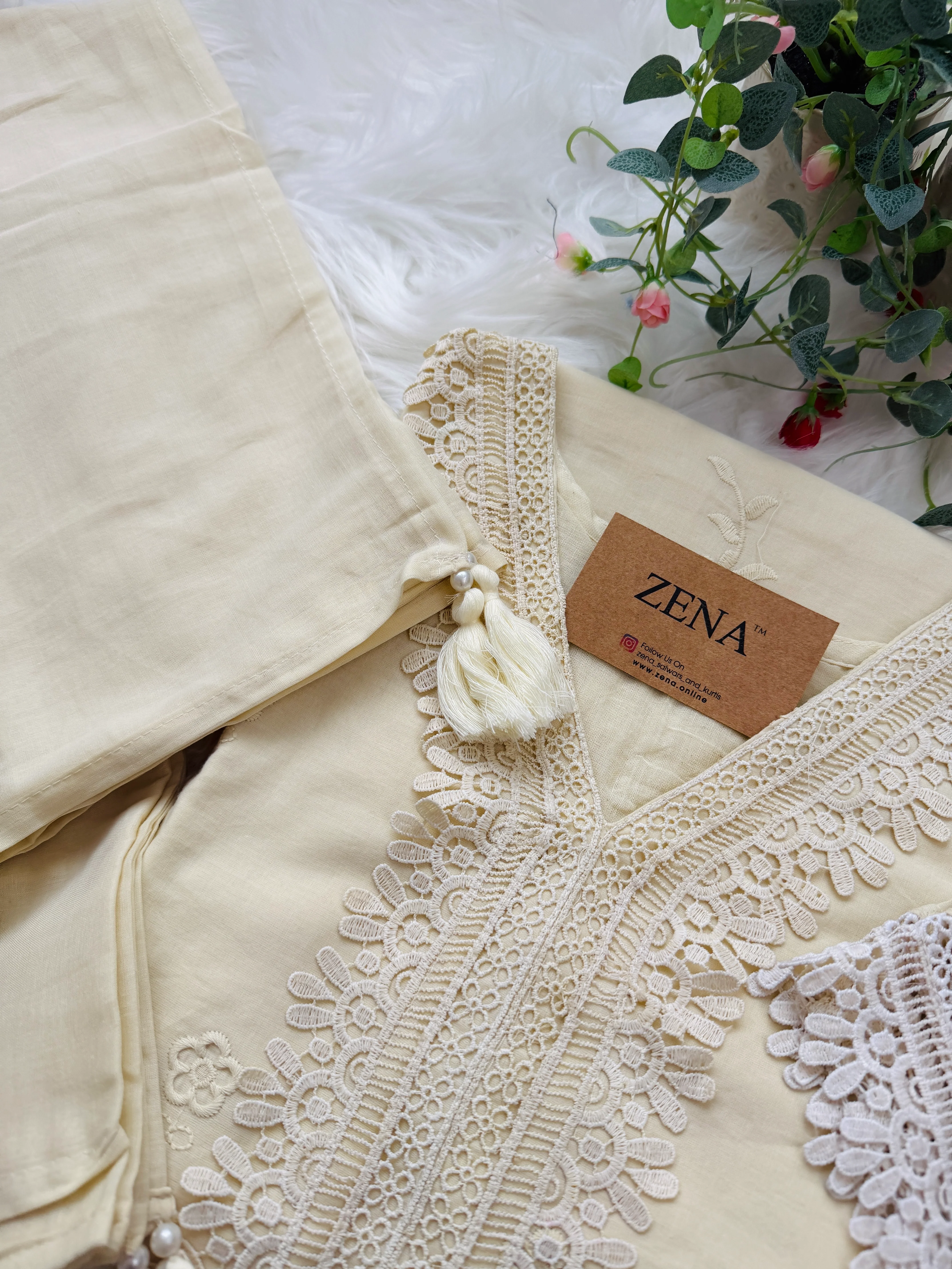 ✨ Pure Cotton Embroidered Kurti Set ✨ - Image 3