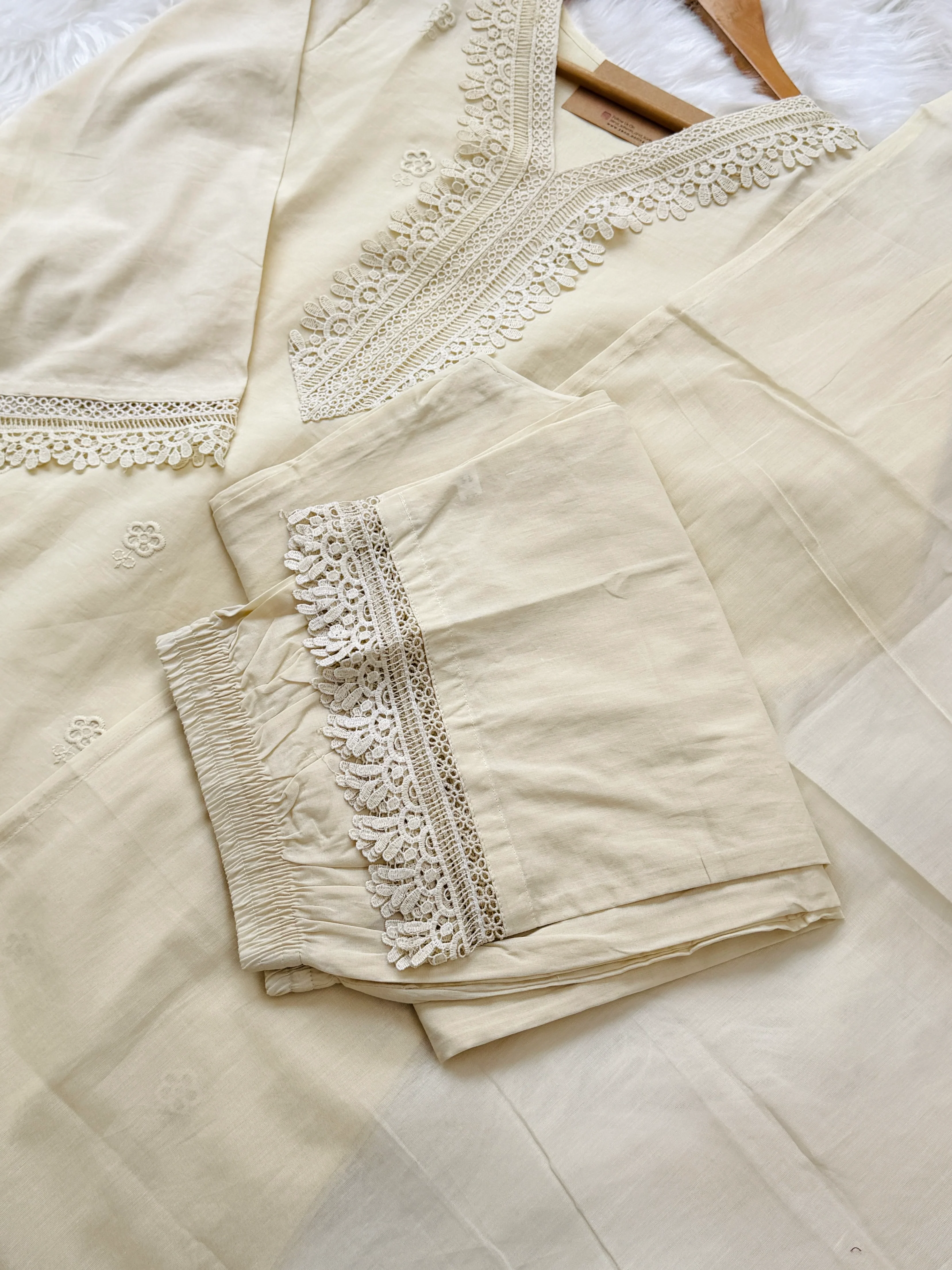 ✨ Pure Cotton Embroidered Kurti Set ✨ - Image 4