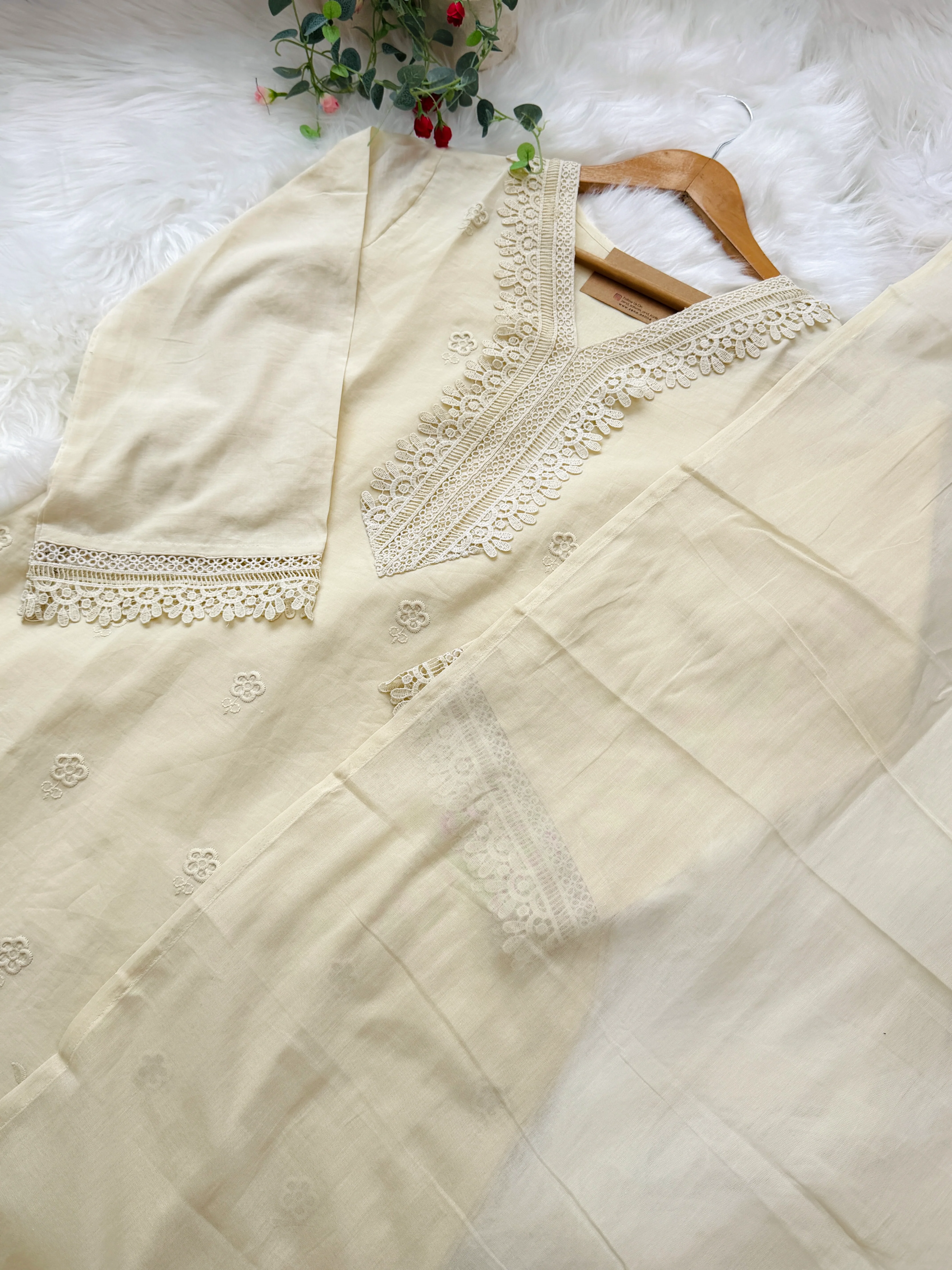 ✨ Pure Cotton Embroidered Kurti Set ✨ - Image 5
