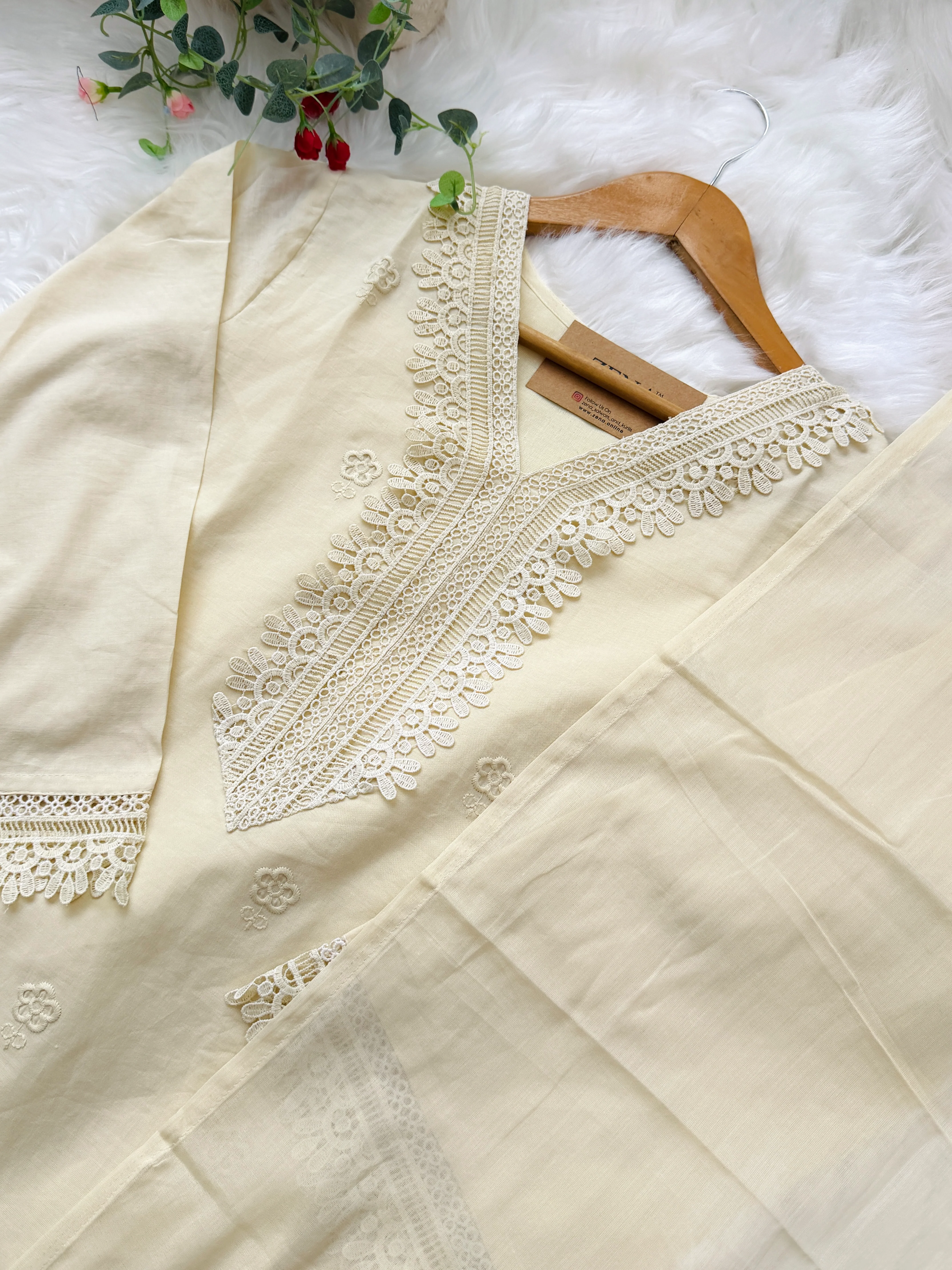 ✨ Pure Cotton Embroidered Kurti Set ✨ - Image 6