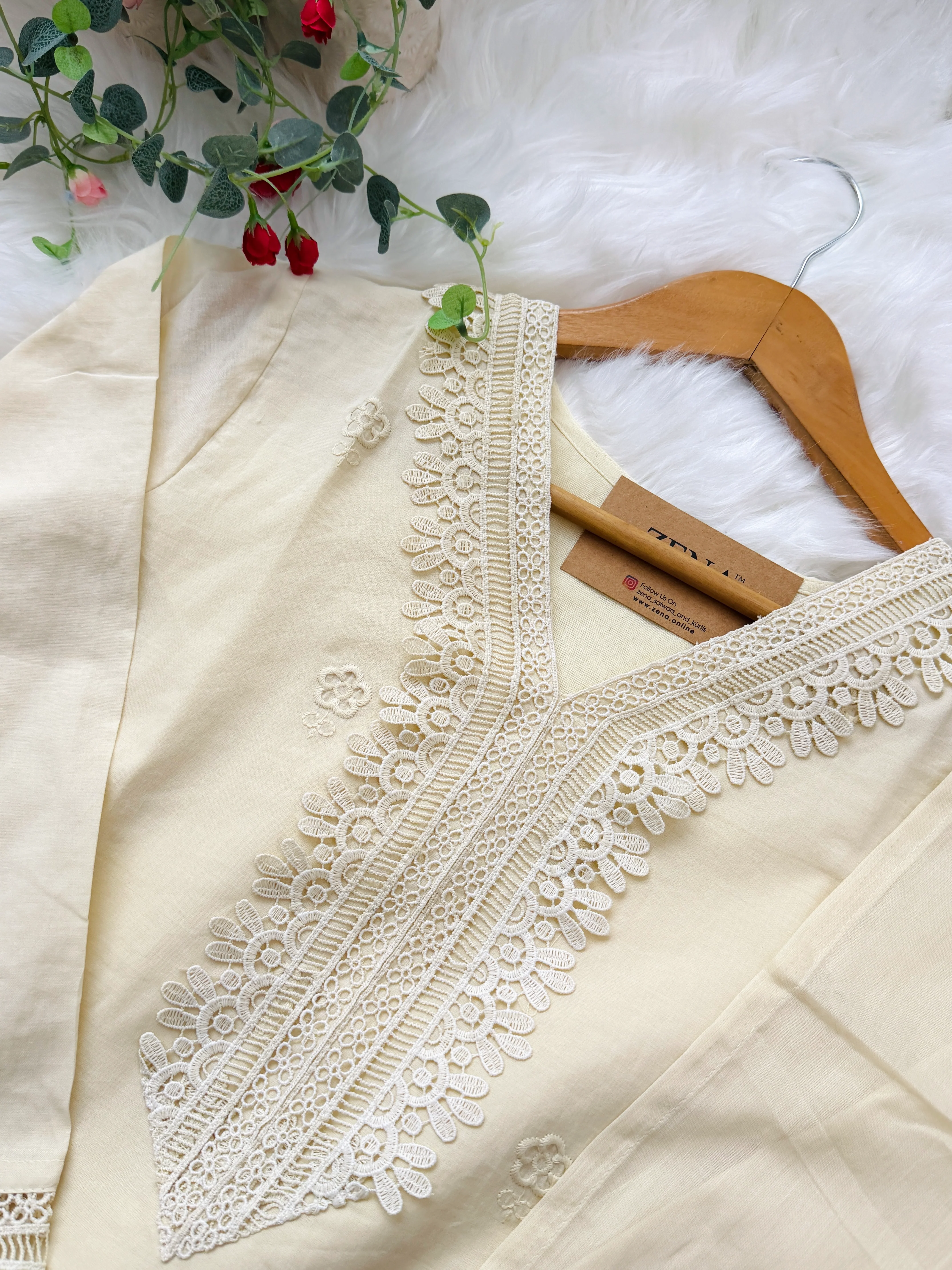 ✨ Pure Cotton Embroidered Kurti Set ✨ - Image 8