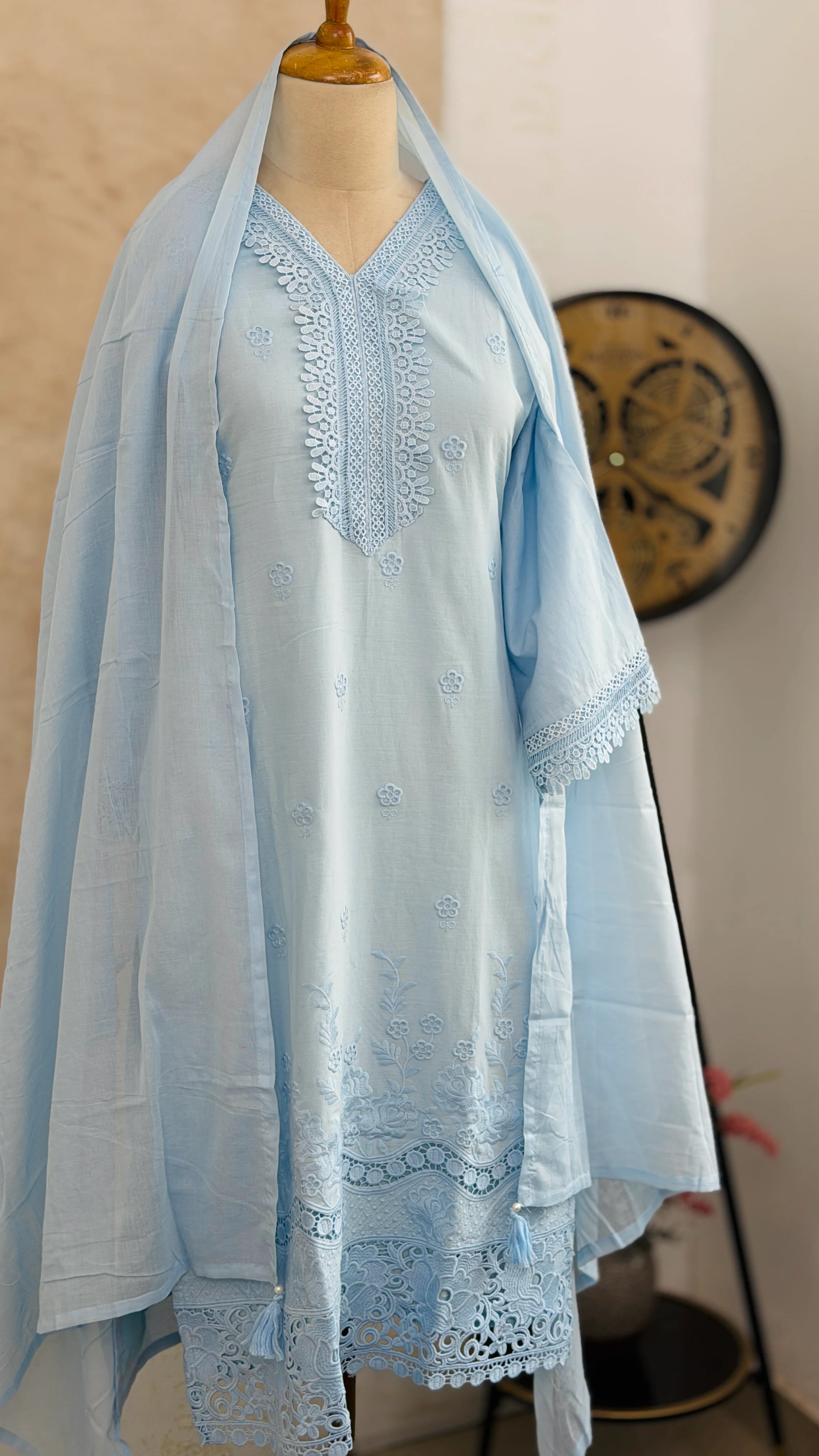 ✨ Pure Cotton Embroidered Kurti Set ✨ - Image 2