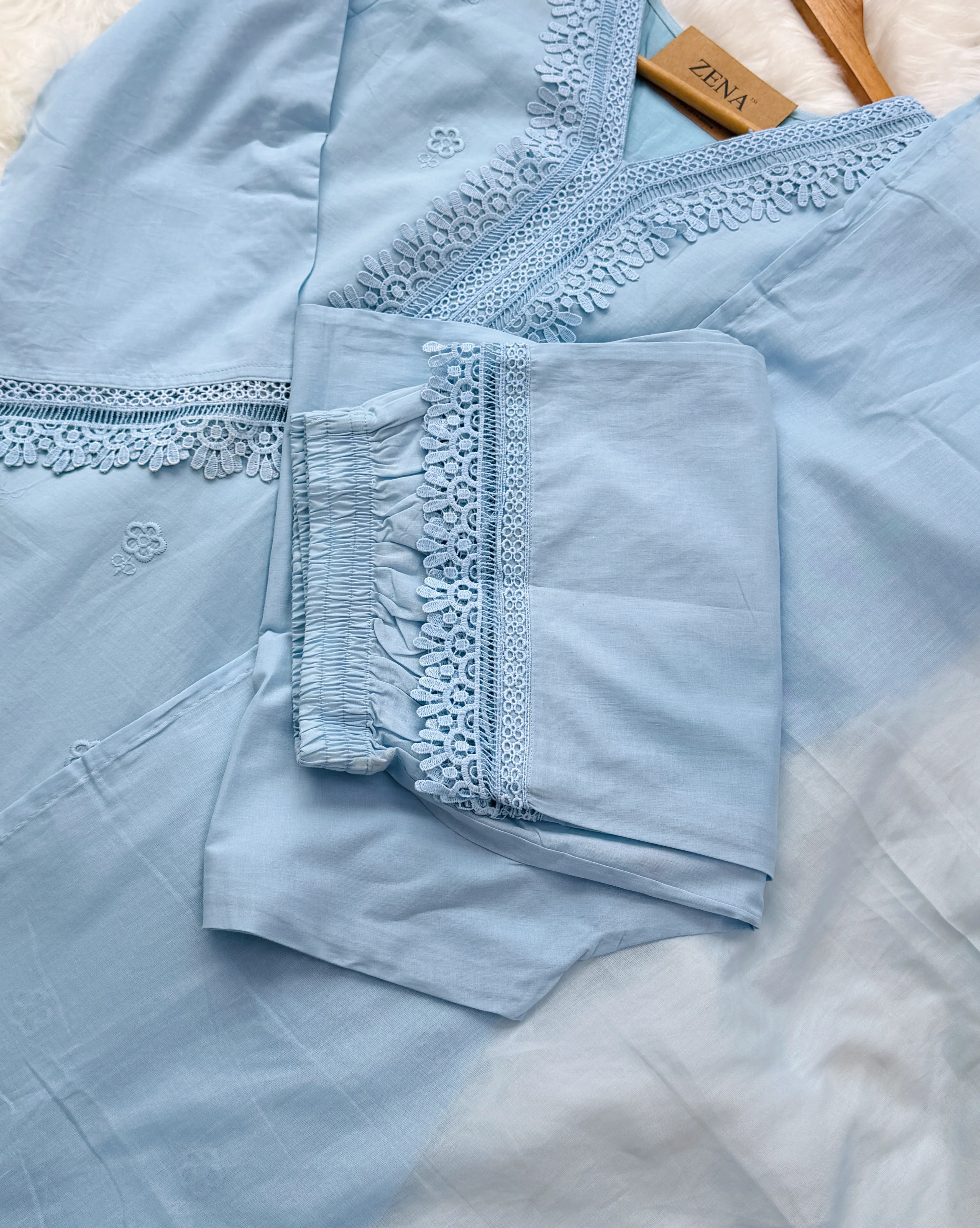 ✨ Pure Cotton Embroidered Kurti Set ✨ - Image 5