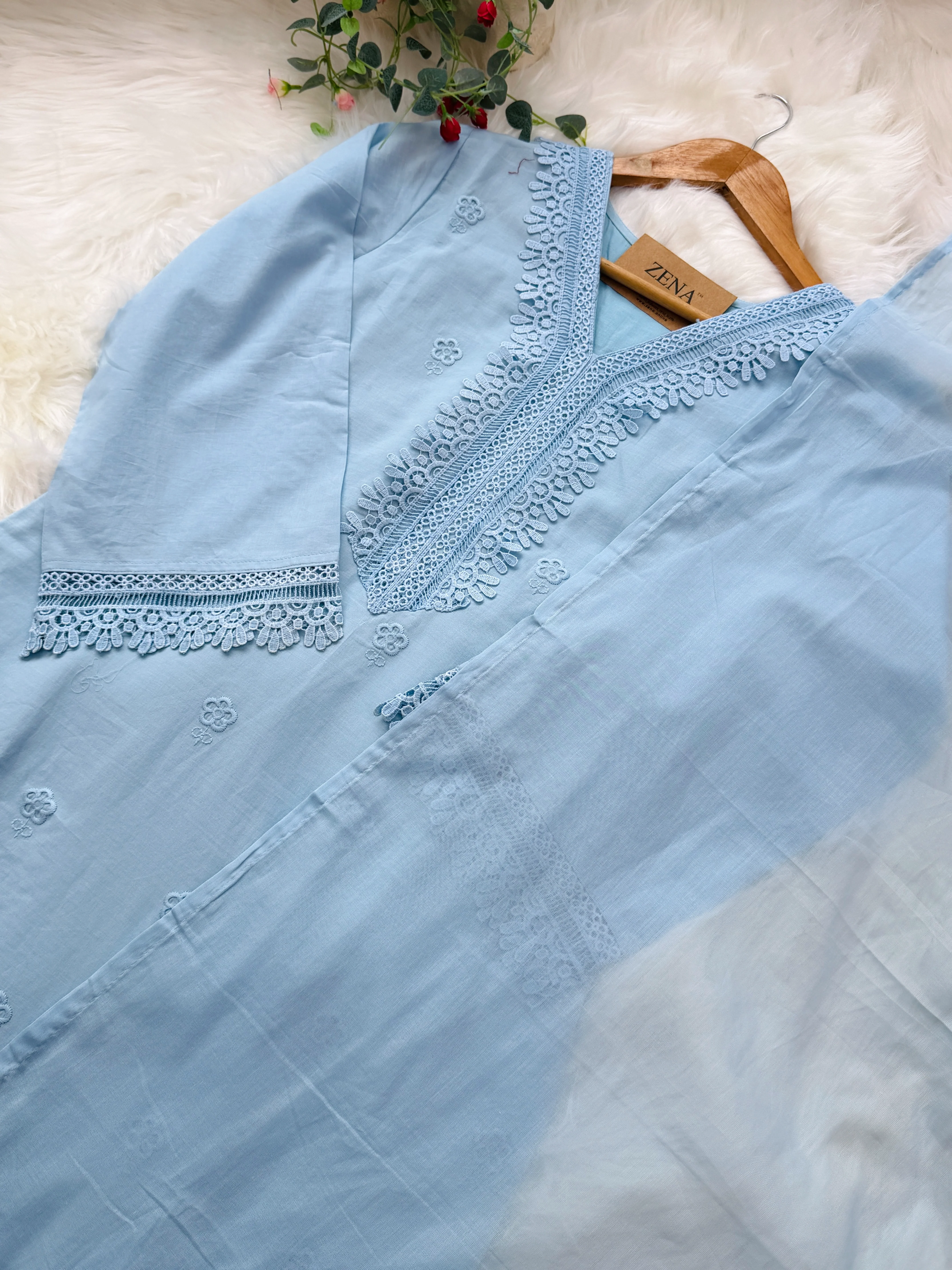 ✨ Pure Cotton Embroidered Kurti Set ✨ - Image 6