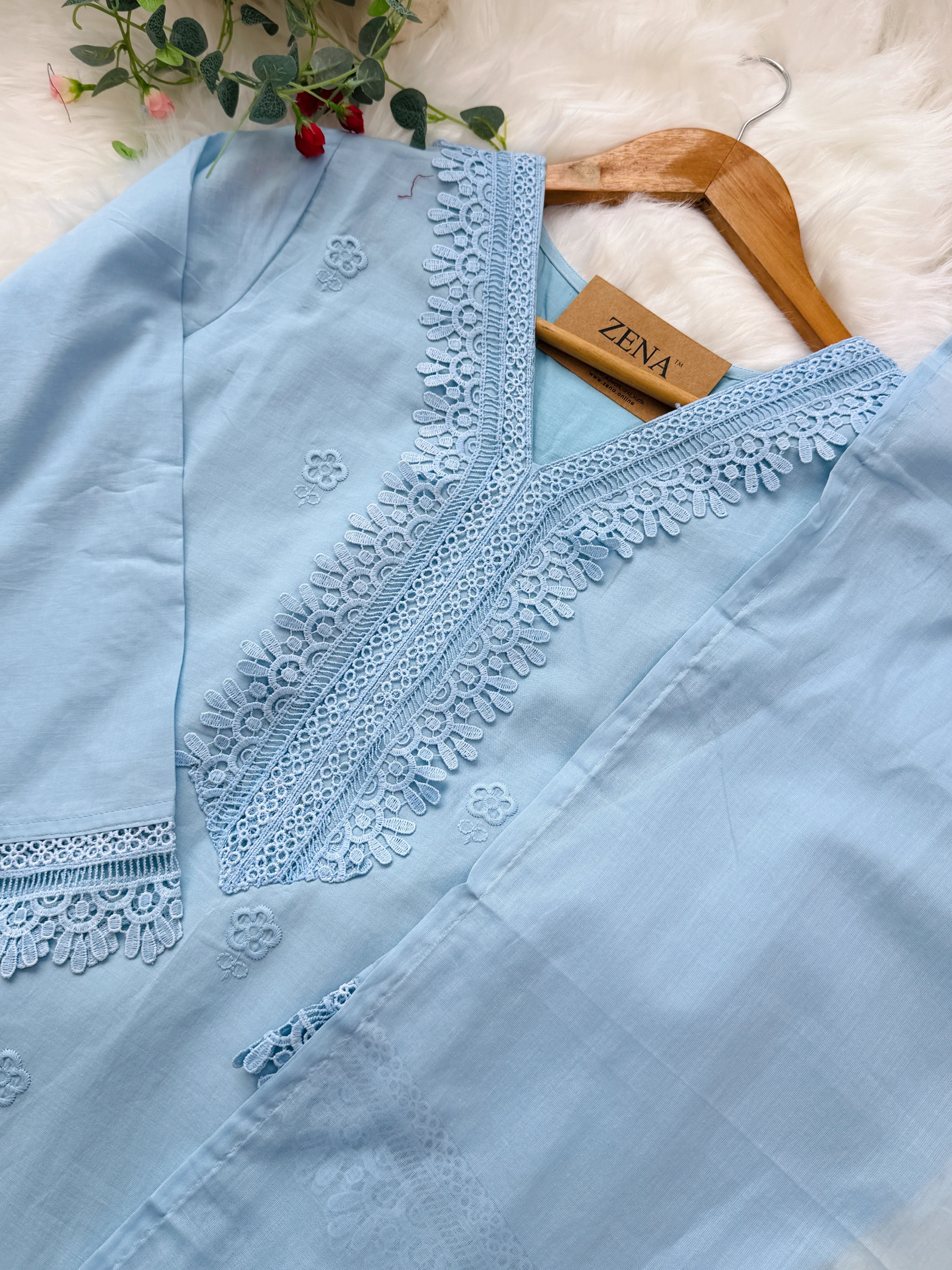 ✨ Pure Cotton Embroidered Kurti Set ✨ - Image 7