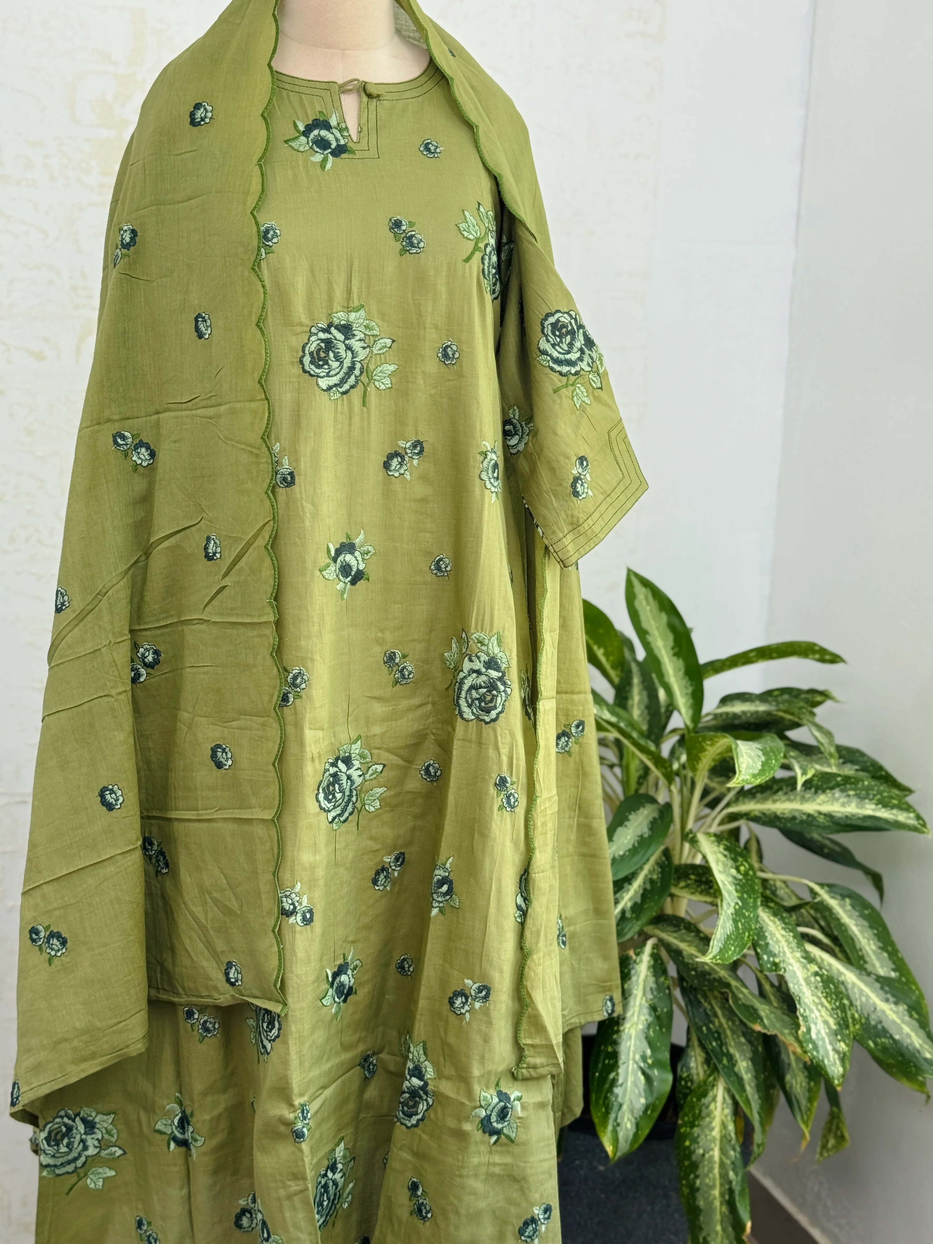 ✨ Pure Cotton Embroidered Kurti Set ✨ - Image 2