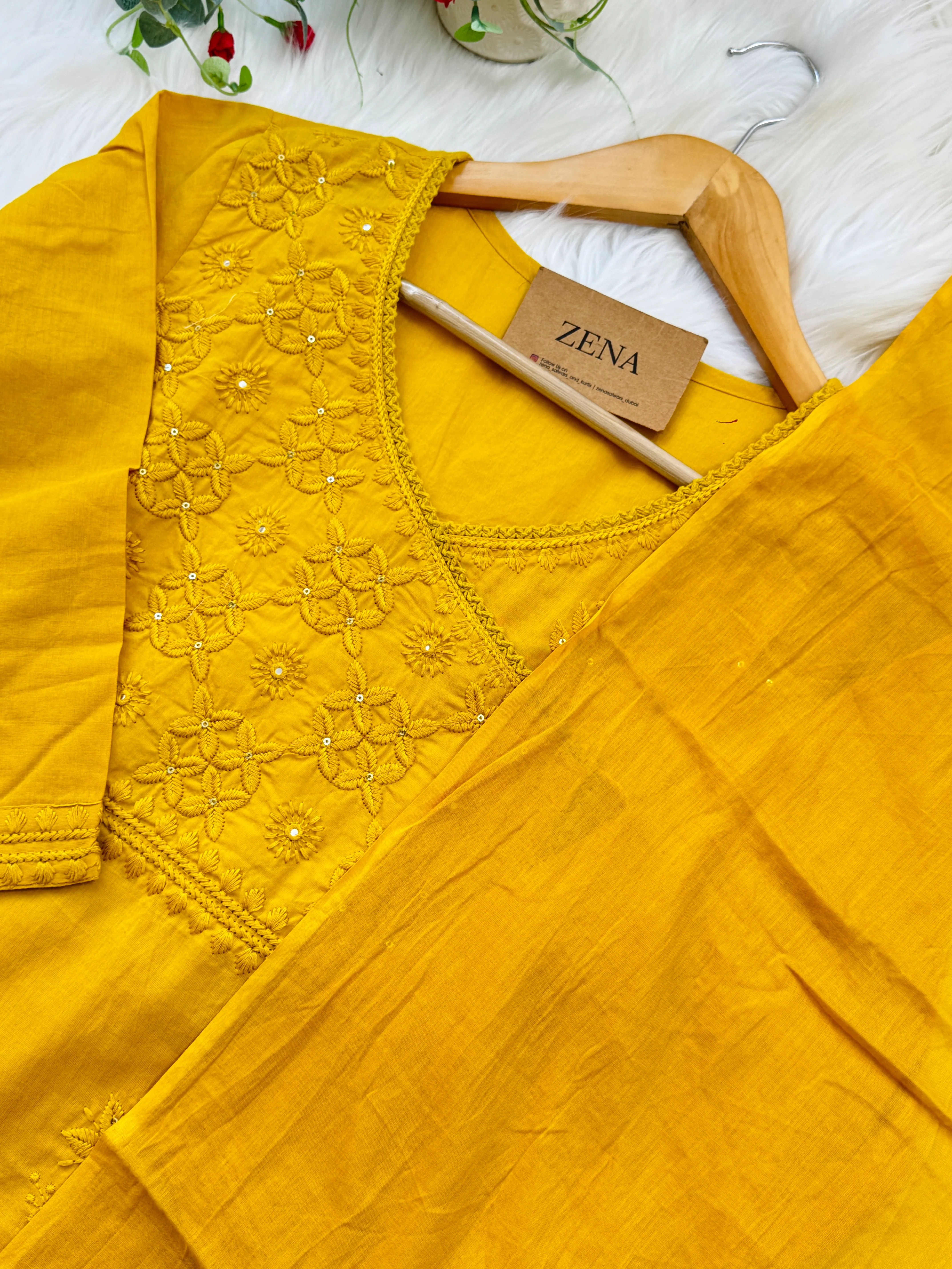 ✨ Pure Cotton Embroidered Kurti Set ✨ - Image 5