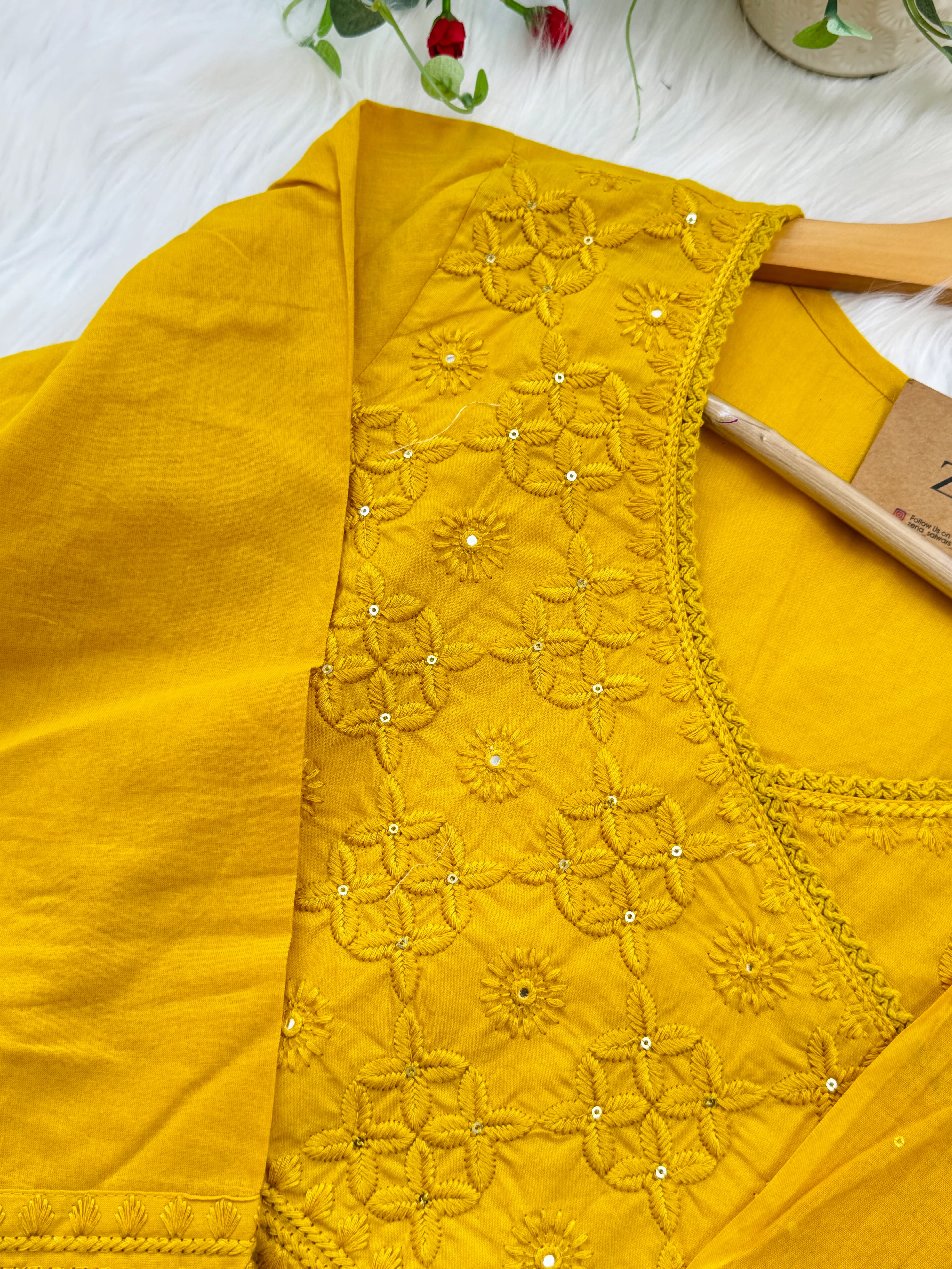 ✨ Pure Cotton Embroidered Kurti Set ✨ - Image 6
