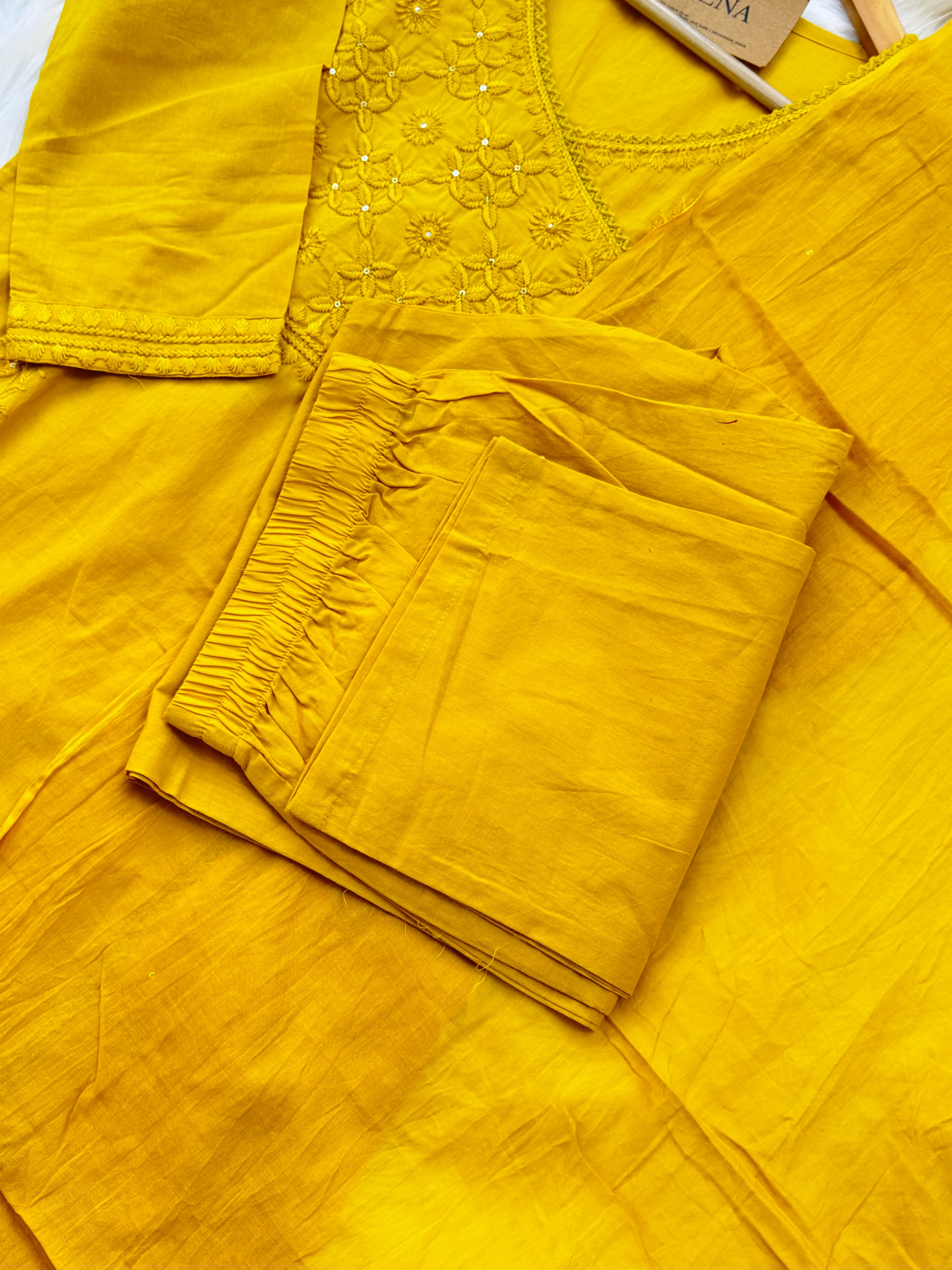 ✨ Pure Cotton Embroidered Kurti Set ✨ - Image 8