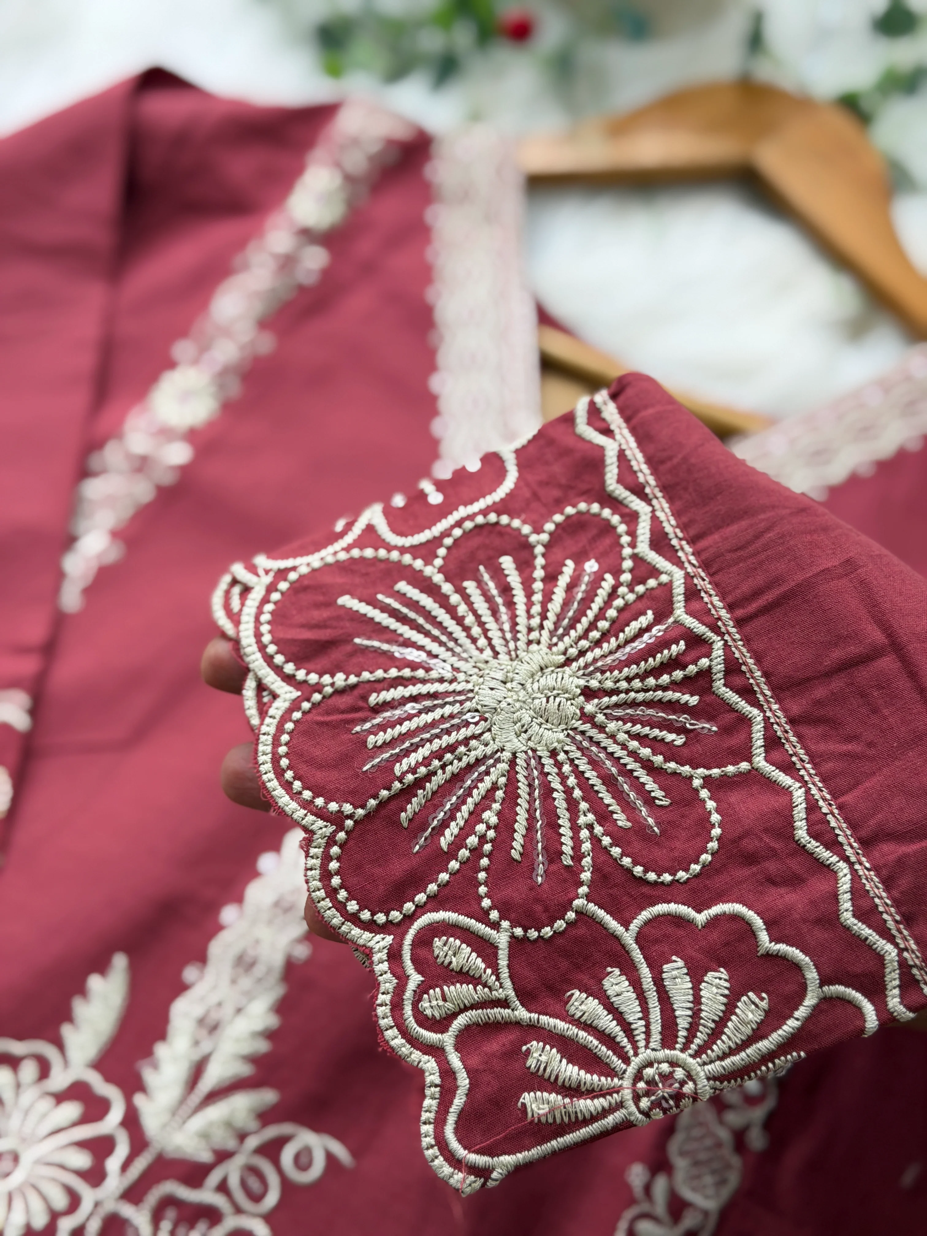 ✨ Pure Cotton Embroidered Kurti Set ✨ - Image 4