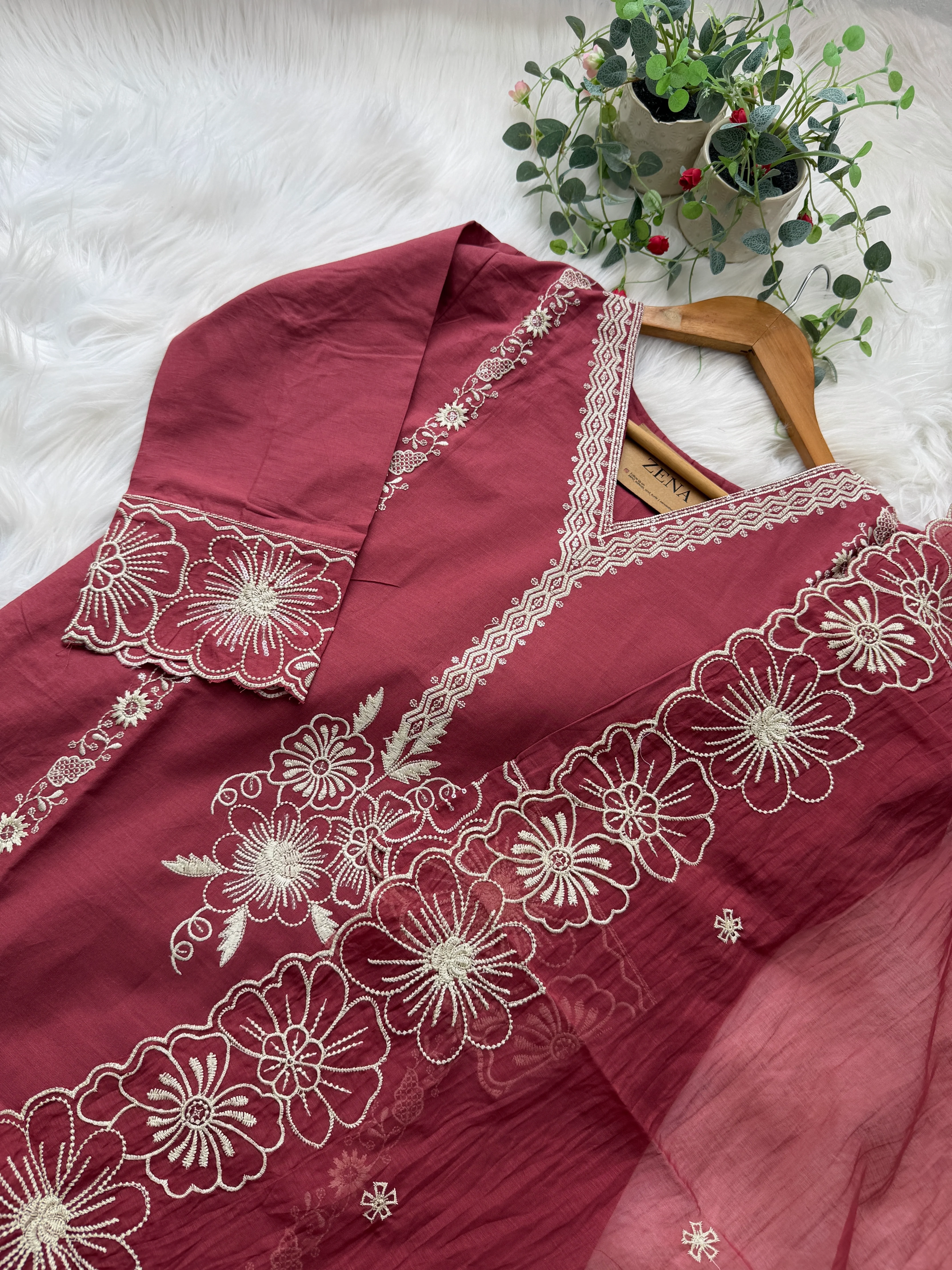 ✨ Pure Cotton Embroidered Kurti Set ✨ - Image 5