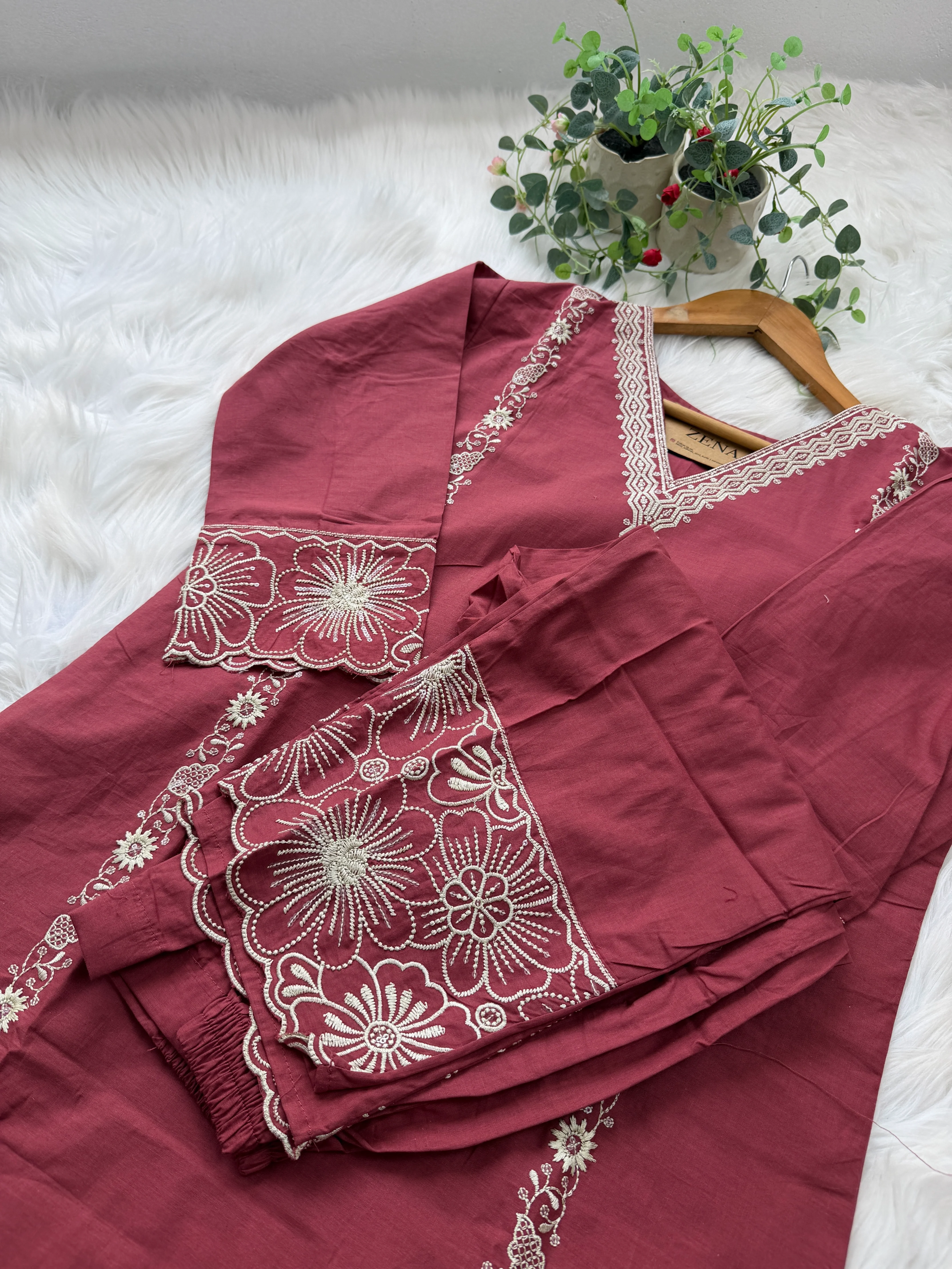 ✨ Pure Cotton Embroidered Kurti Set ✨ - Image 6