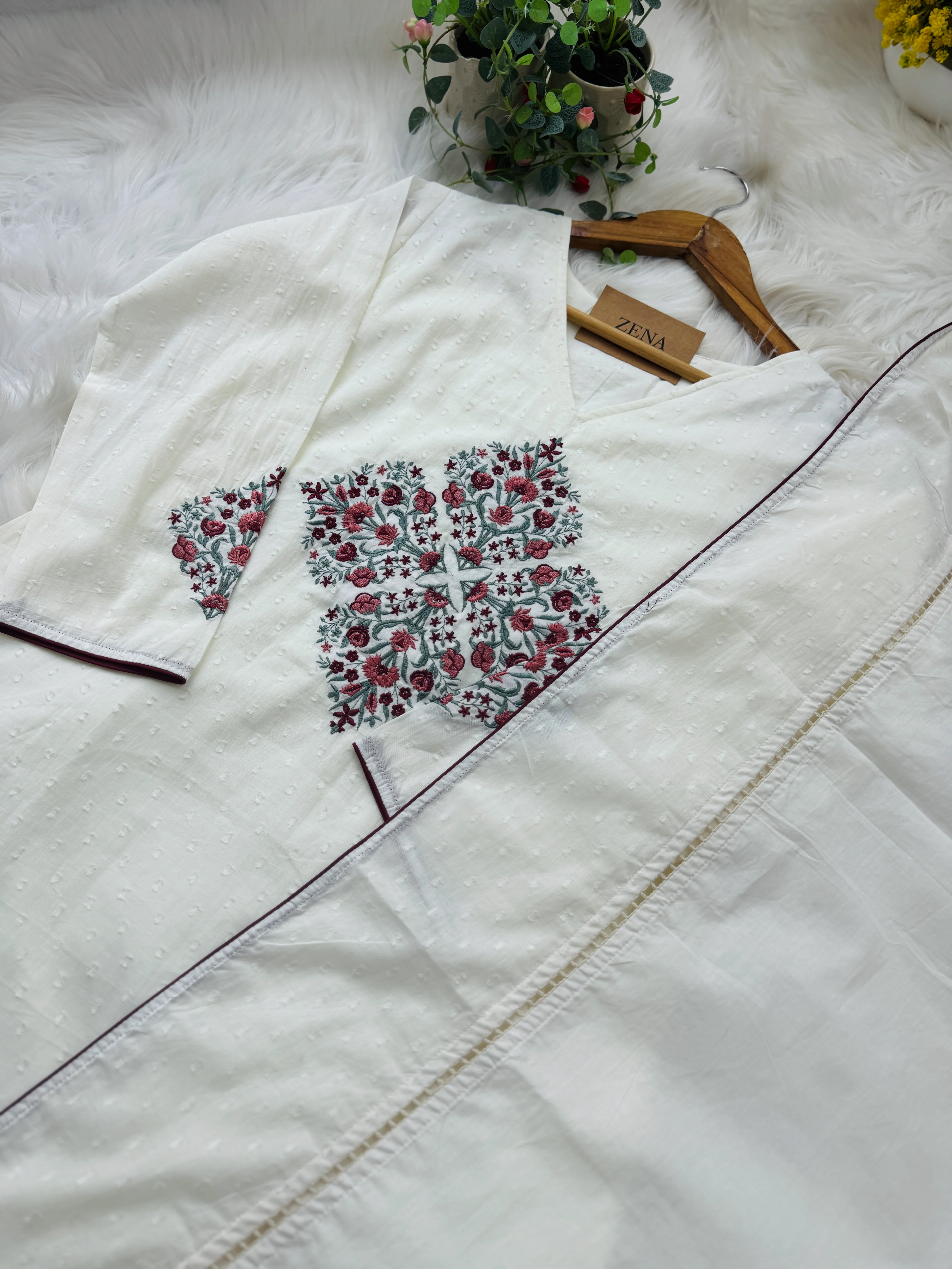 ✨ Pure Cotton Embroidered Kurti Set ✨ - Image 6