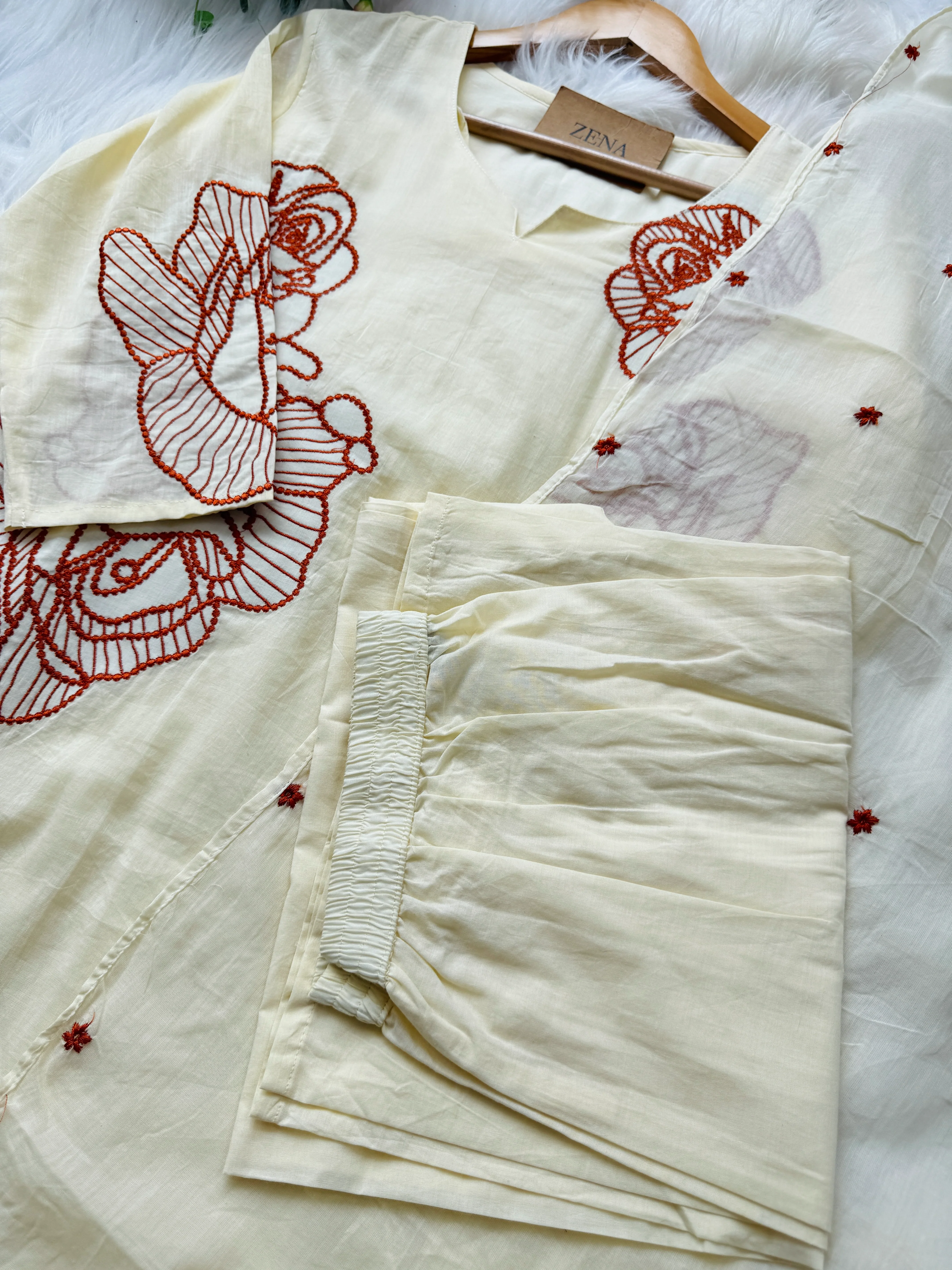 ✨ Pure Cotton Embroidered Kurti Set ✨ - Image 5