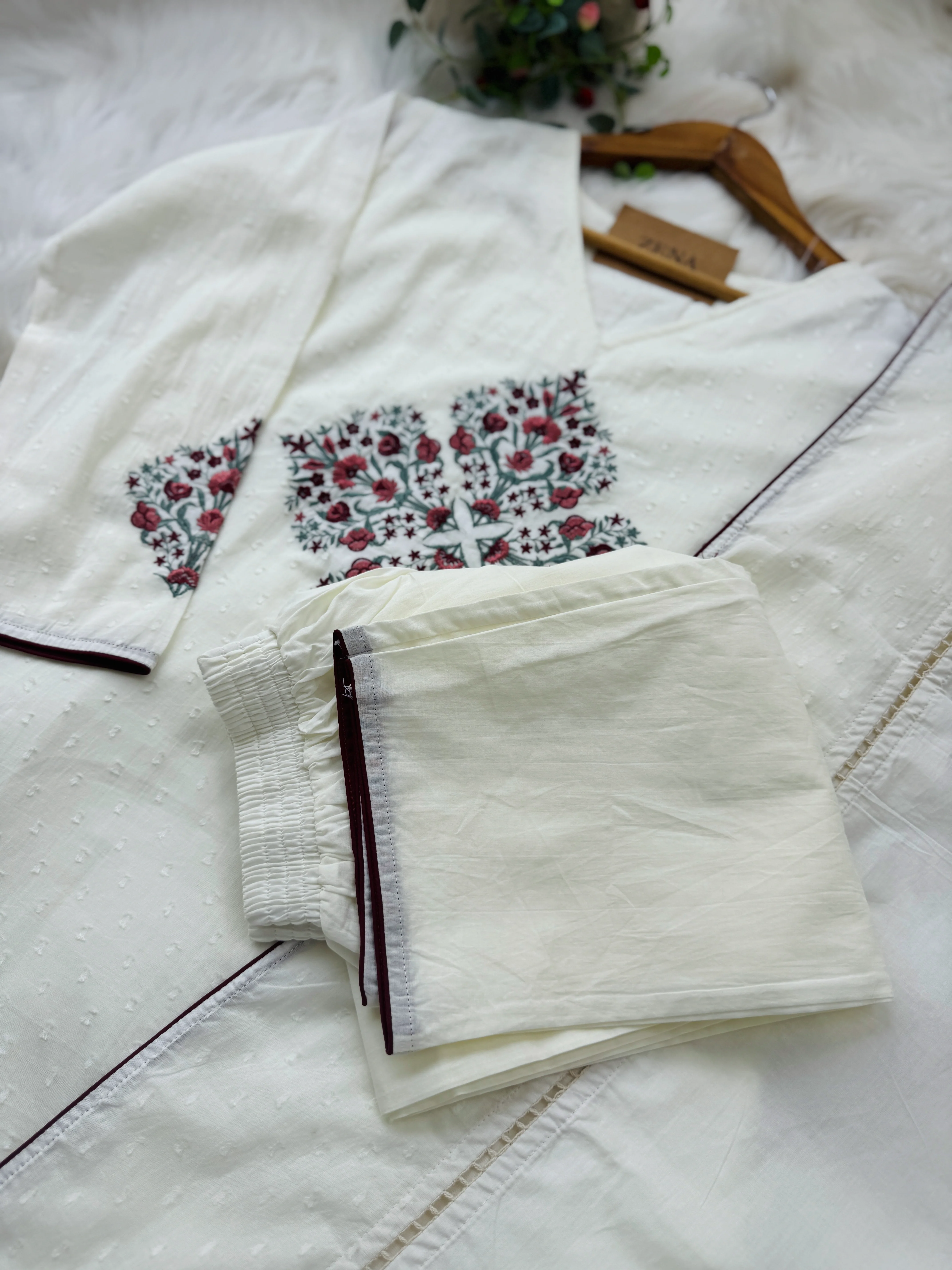 ✨ Pure Cotton Embroidered Kurti Set ✨ - Image 7