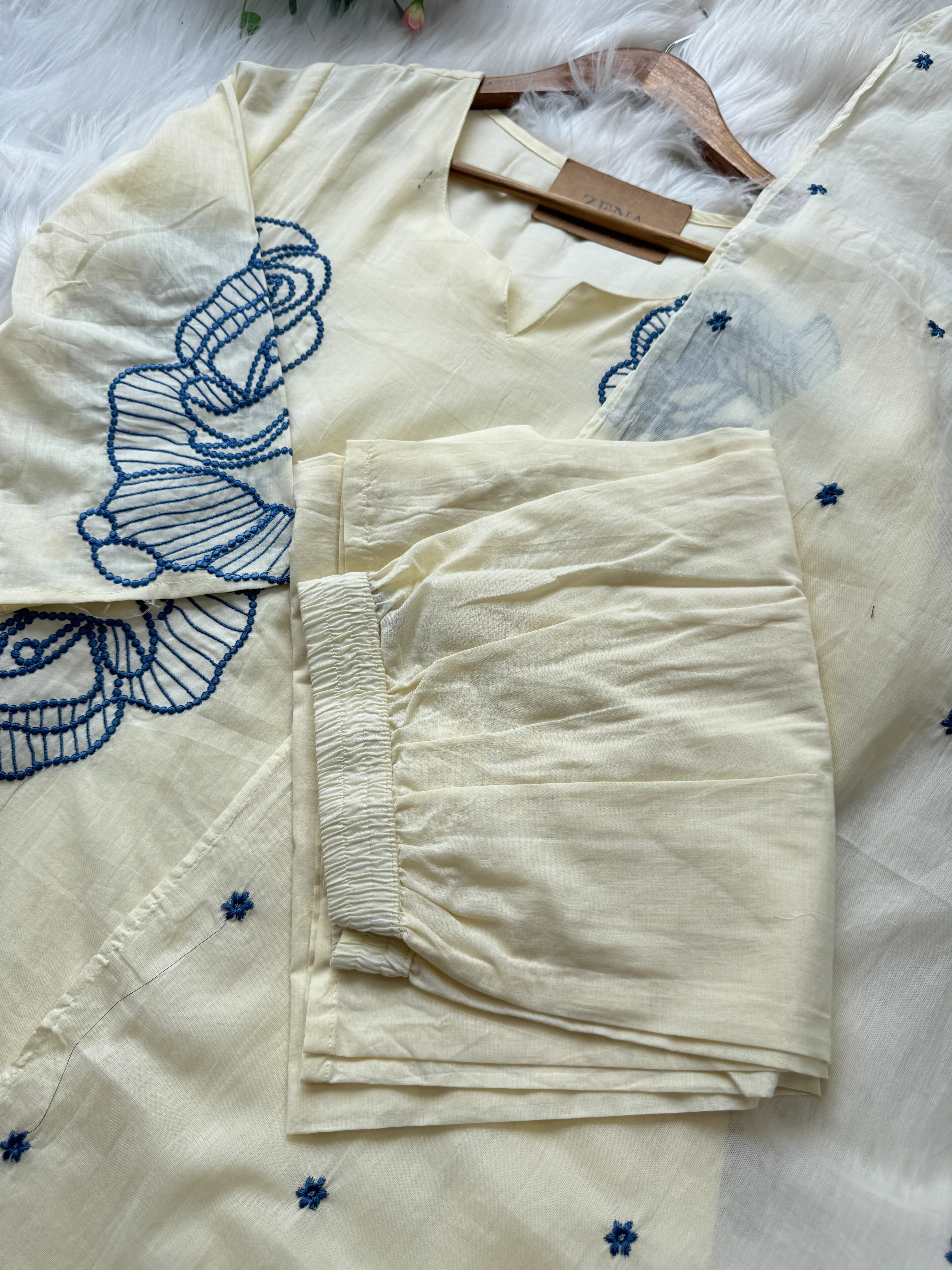 ✨ Pure Cotton Embroidered Kurti Set ✨ - Image 4