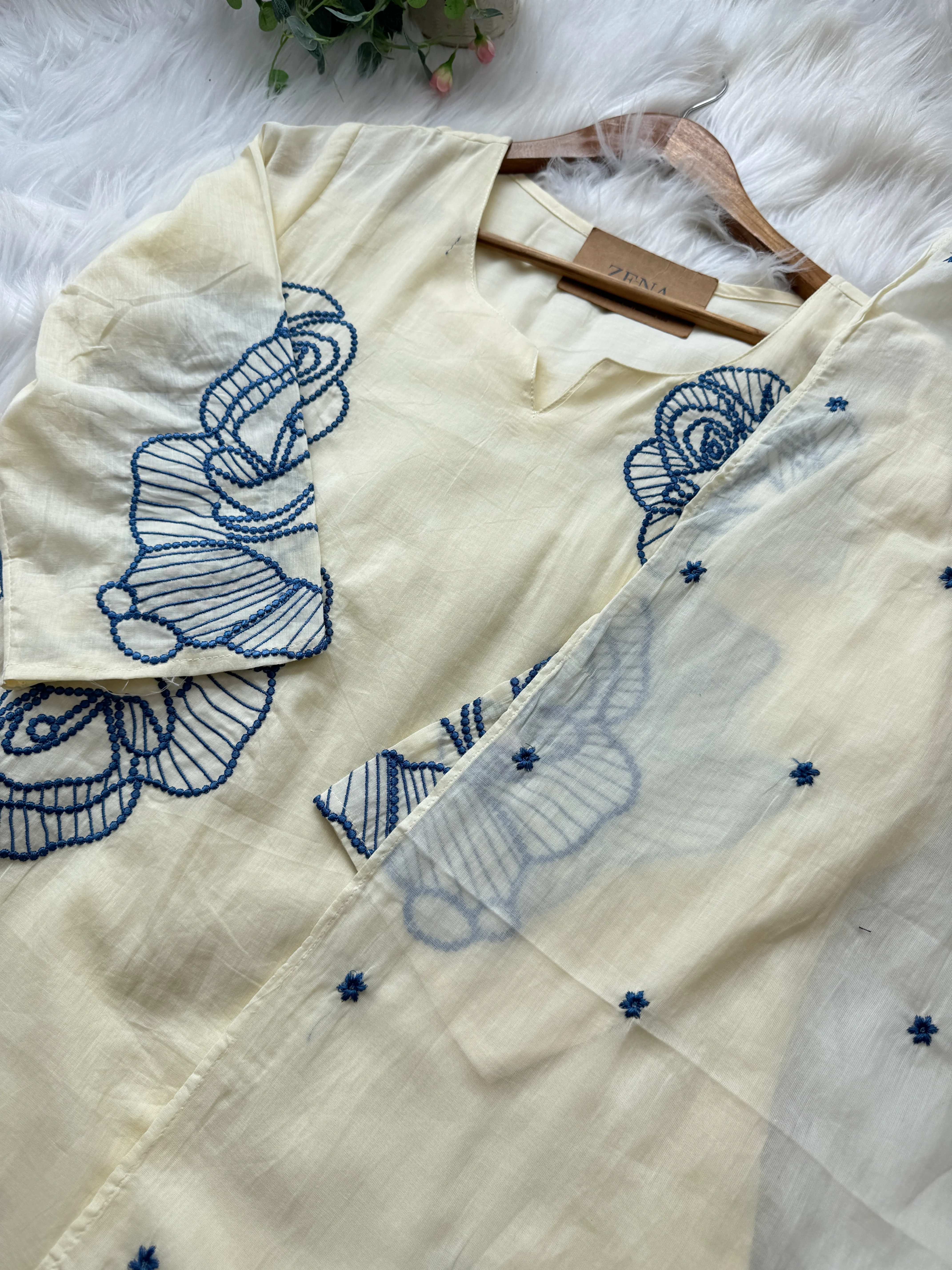 ✨ Pure Cotton Embroidered Kurti Set ✨ - Image 5
