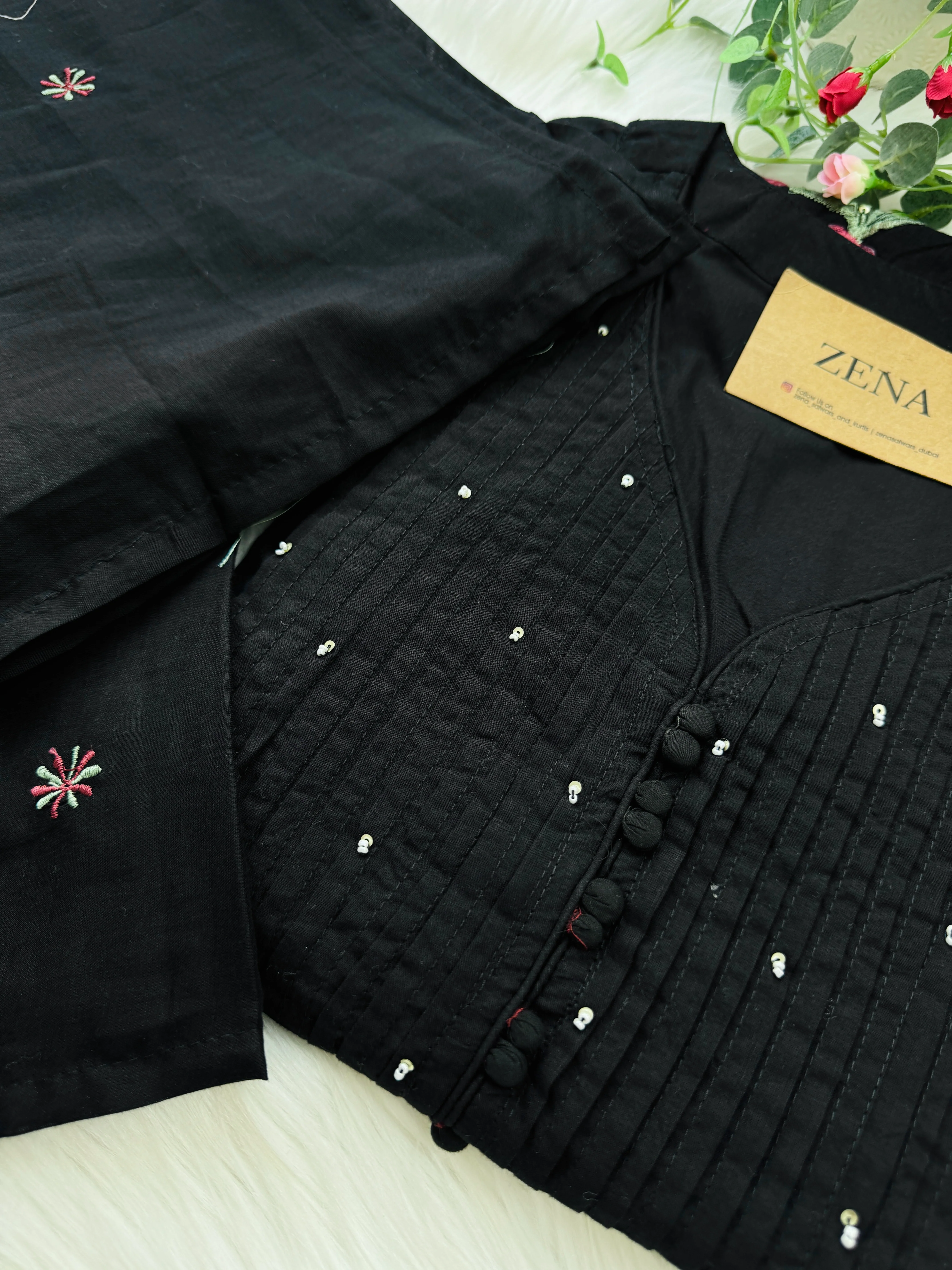 ✨ Pure Cotton Hand Detailed Anarkali Set – Appliqué Work ✨ - Image 4