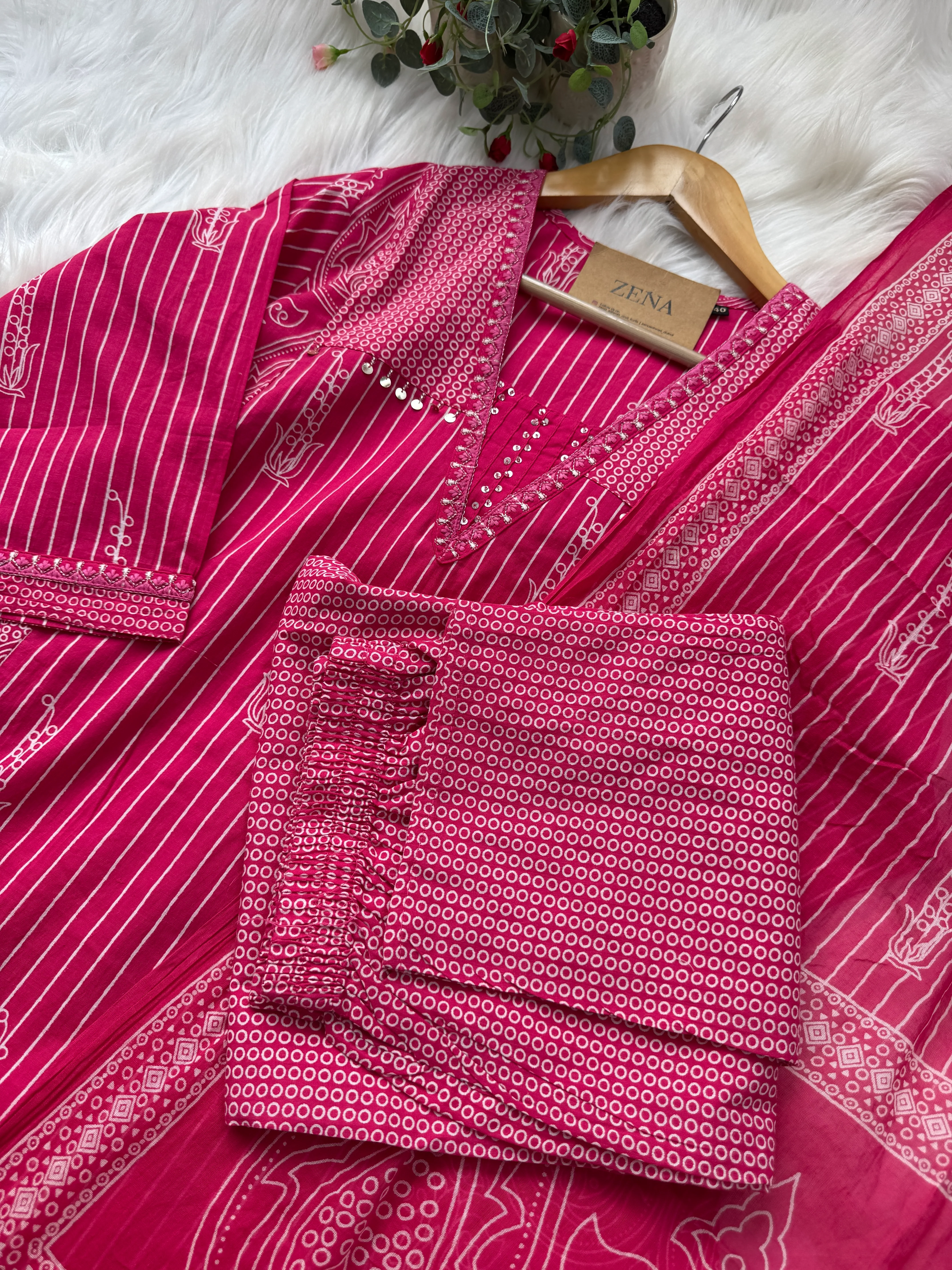 ✨ Pure Cotton Hand Detailed Kurti Set ✨ - Image 6