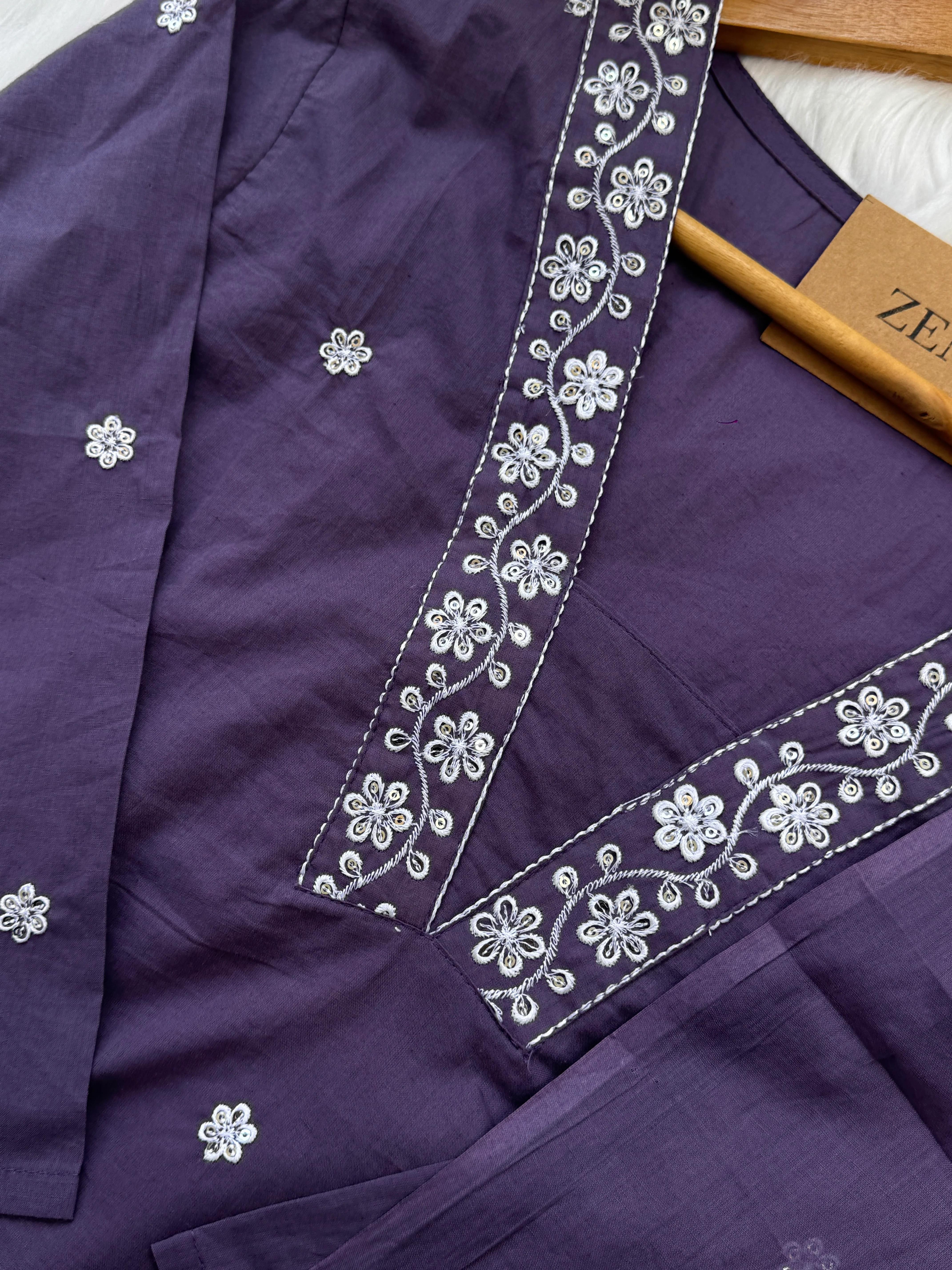 ✨ Pure Cotton Hand Detailed Kurti Set ✨ - Image 5
