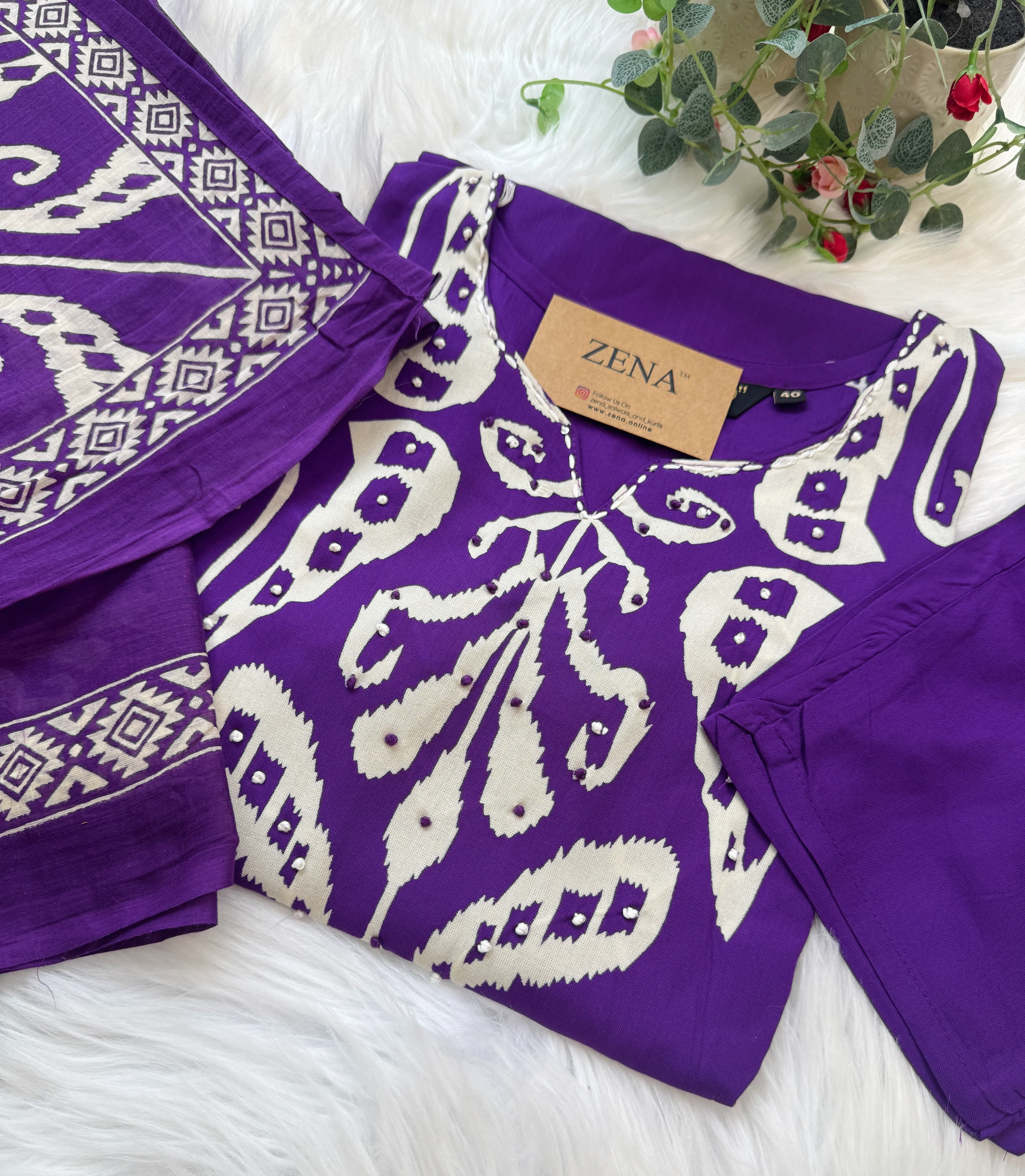 ✨ Pure Cotton Kurti Set ✨