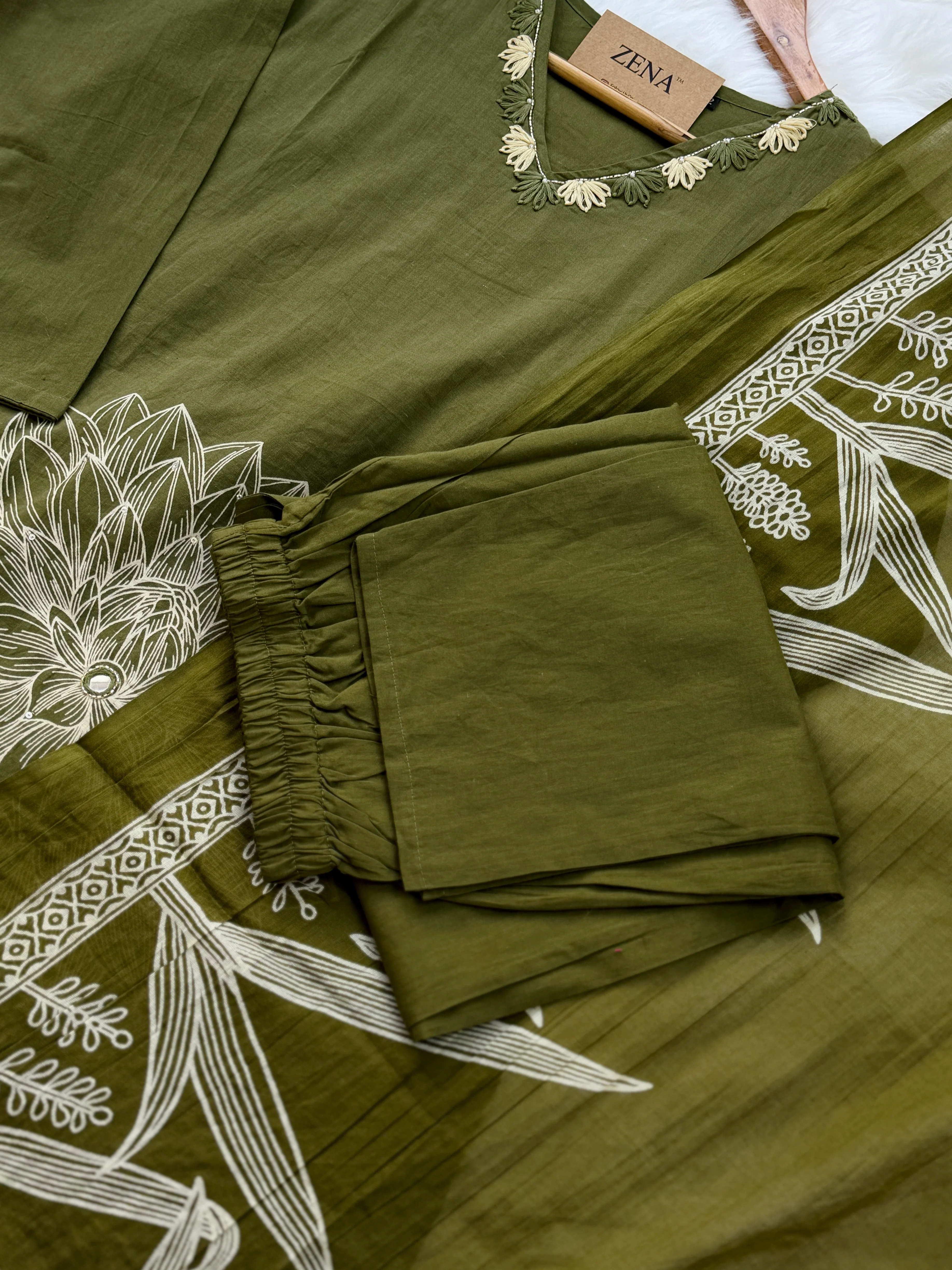 ✨ Pure Cotton Kurti Set with Thread Work Details ✨ - Image 10