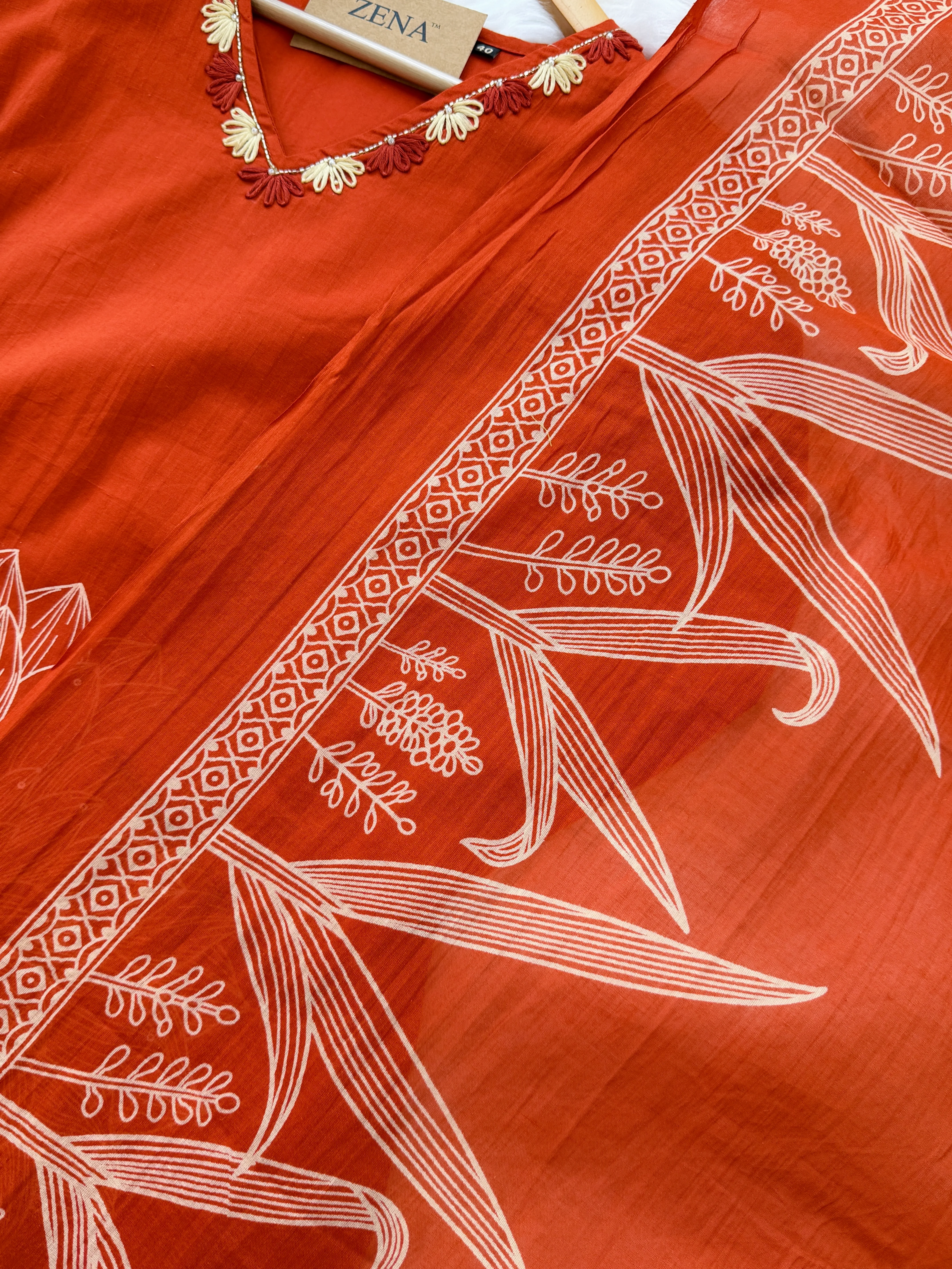 ✨ Pure Cotton Kurti Set with Thread Work Details ✨ - Image 7