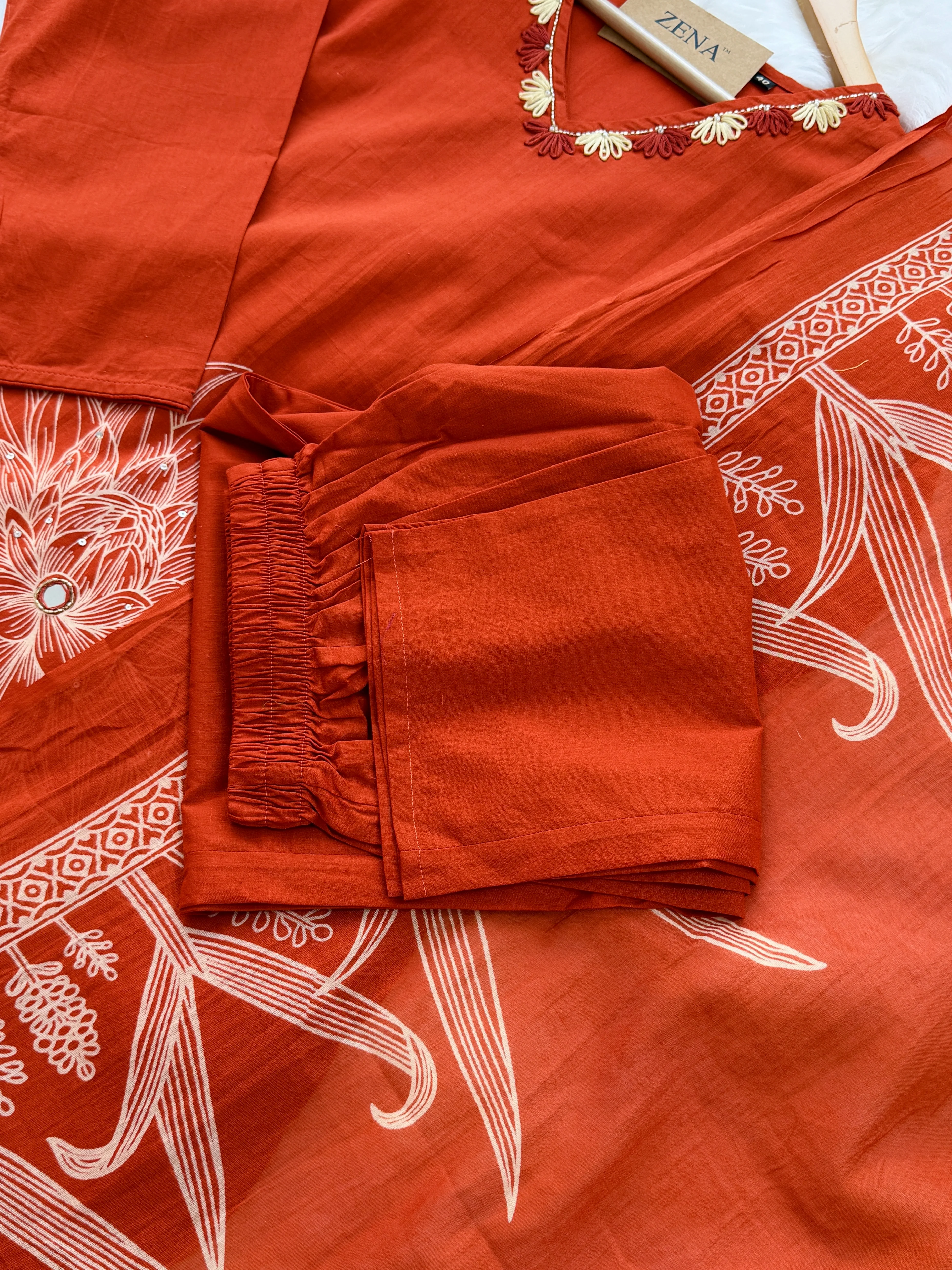 ✨ Pure Cotton Kurti Set with Thread Work Details ✨ - Image 9