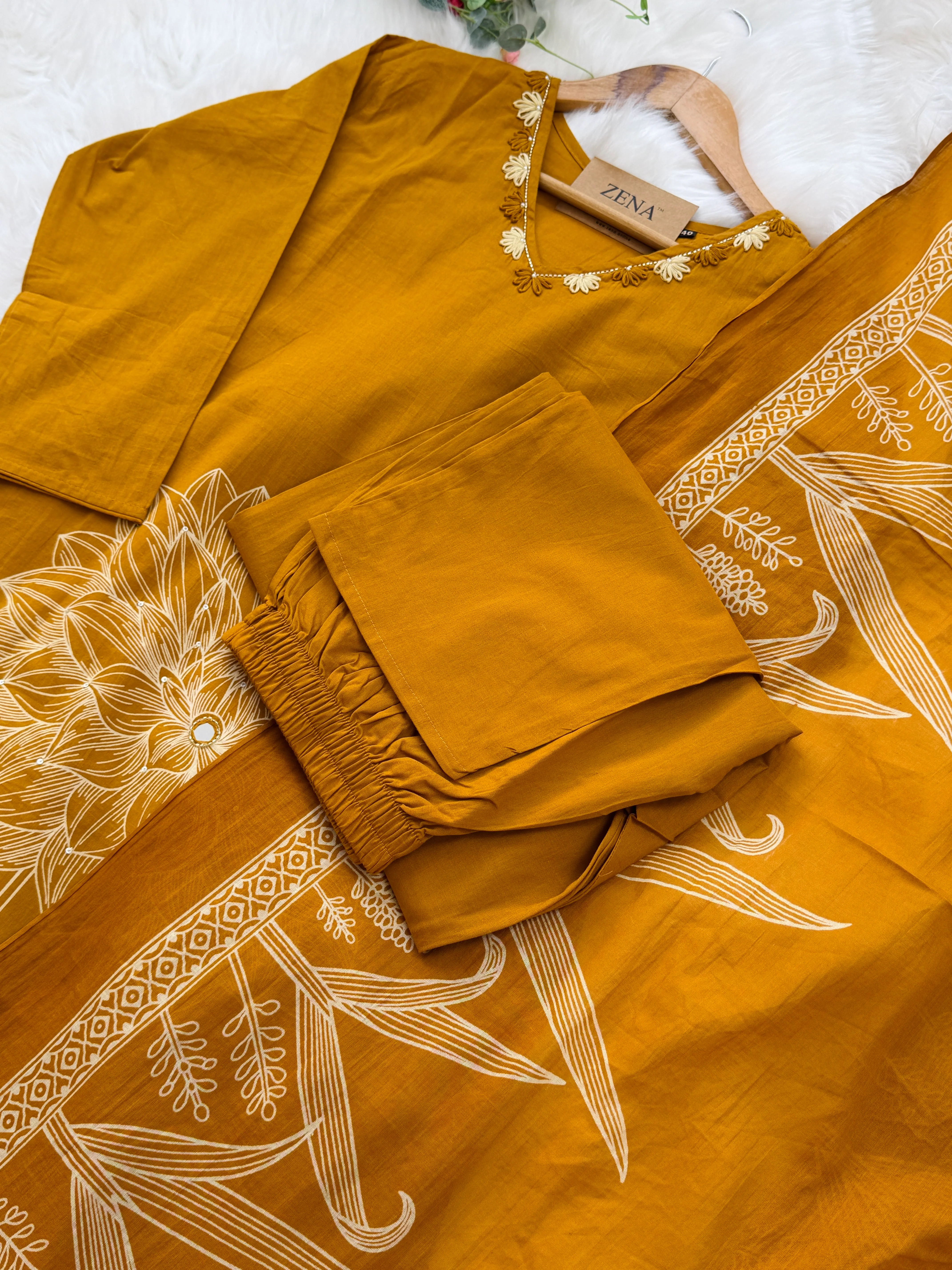 ✨ Pure Cotton Kurti Set with Thread Work Details ✨ - Image 8