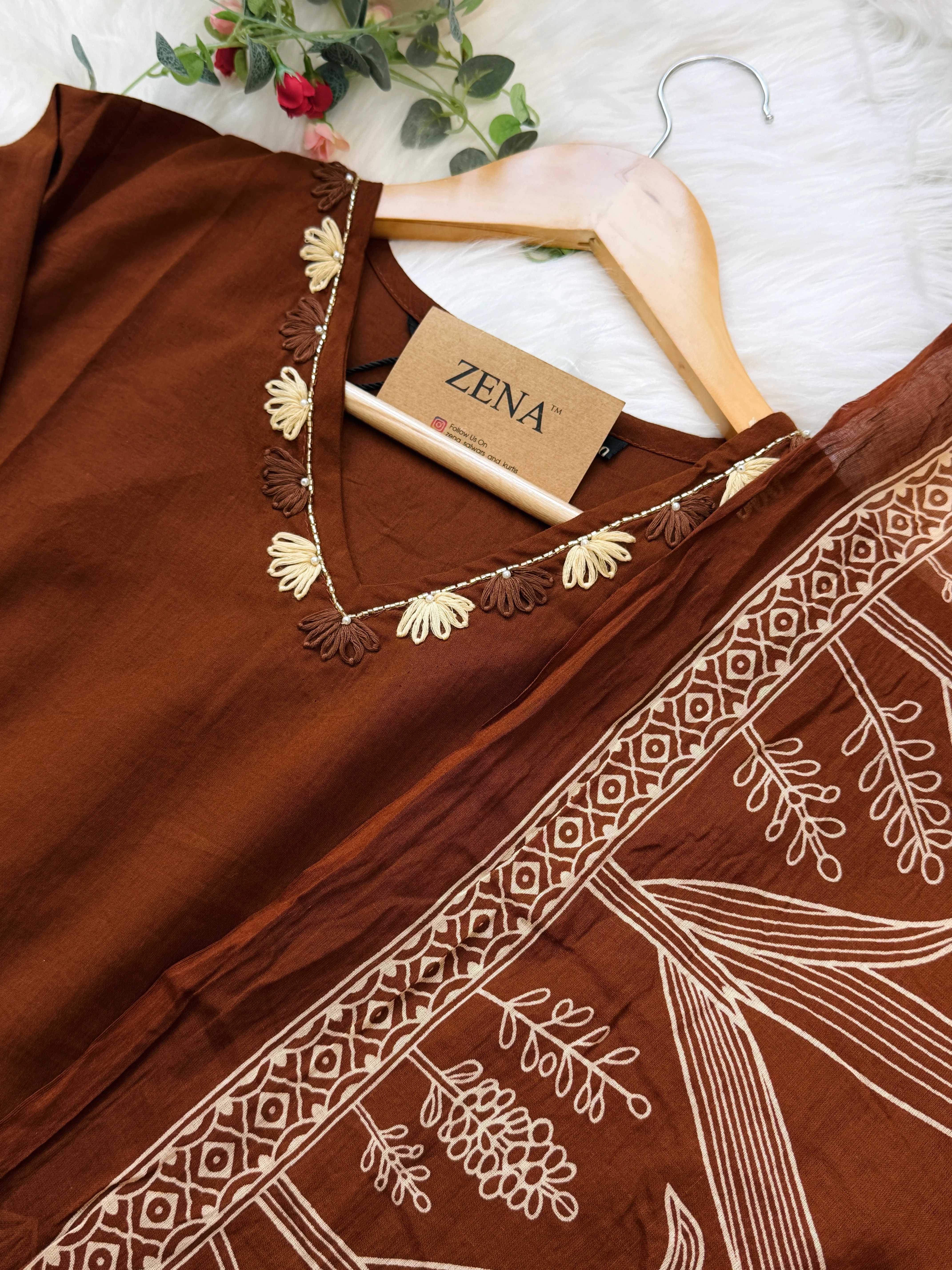 ✨ Pure Cotton Kurti Set with Thread Work Details ✨ - Image 8