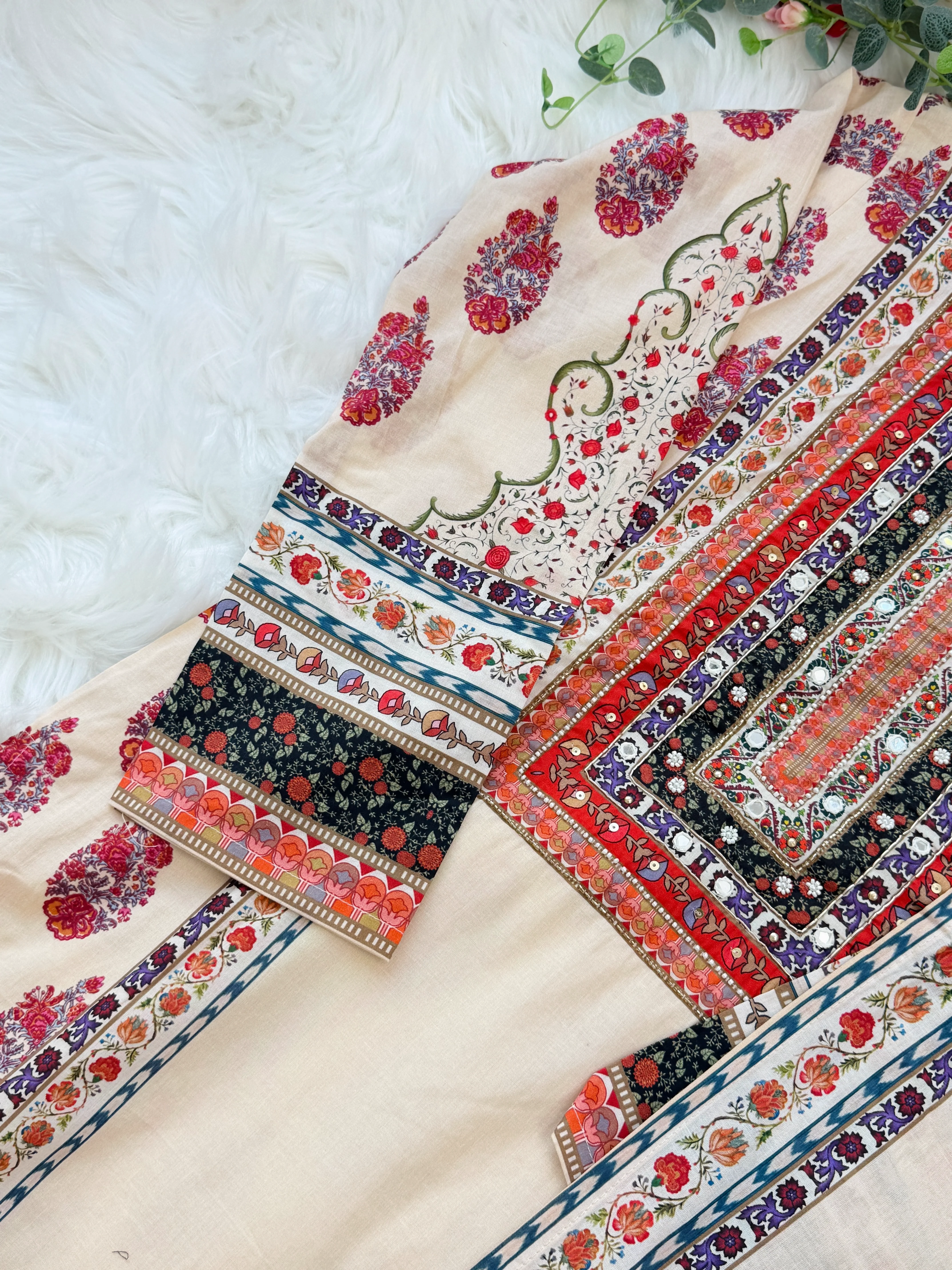 ✨ Pure Cotton Mirror Work Kurti Set ✨ - Image 5