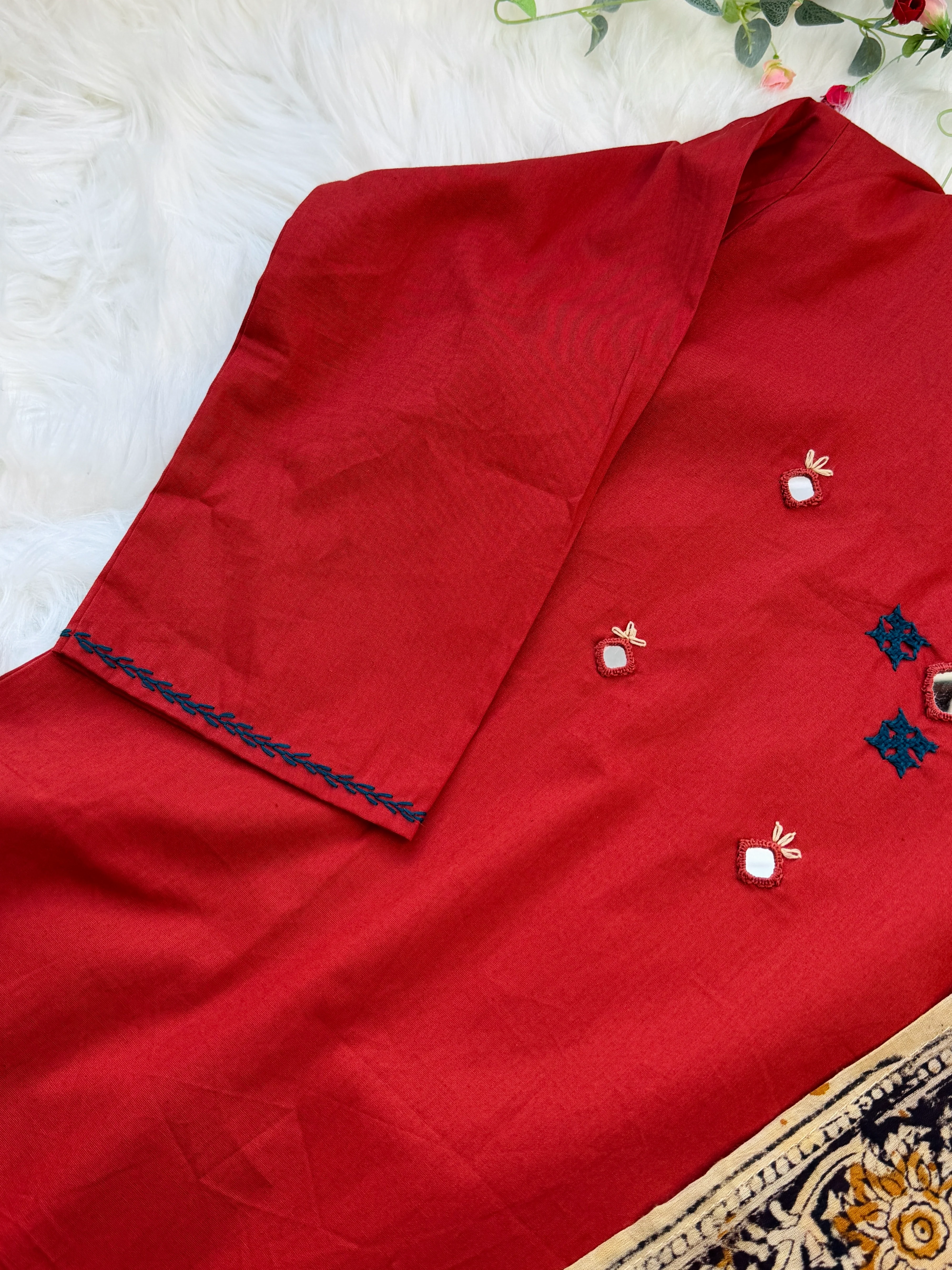 ✨ Pure Cotton Mirror Work Kurti Set ✨ - Image 7