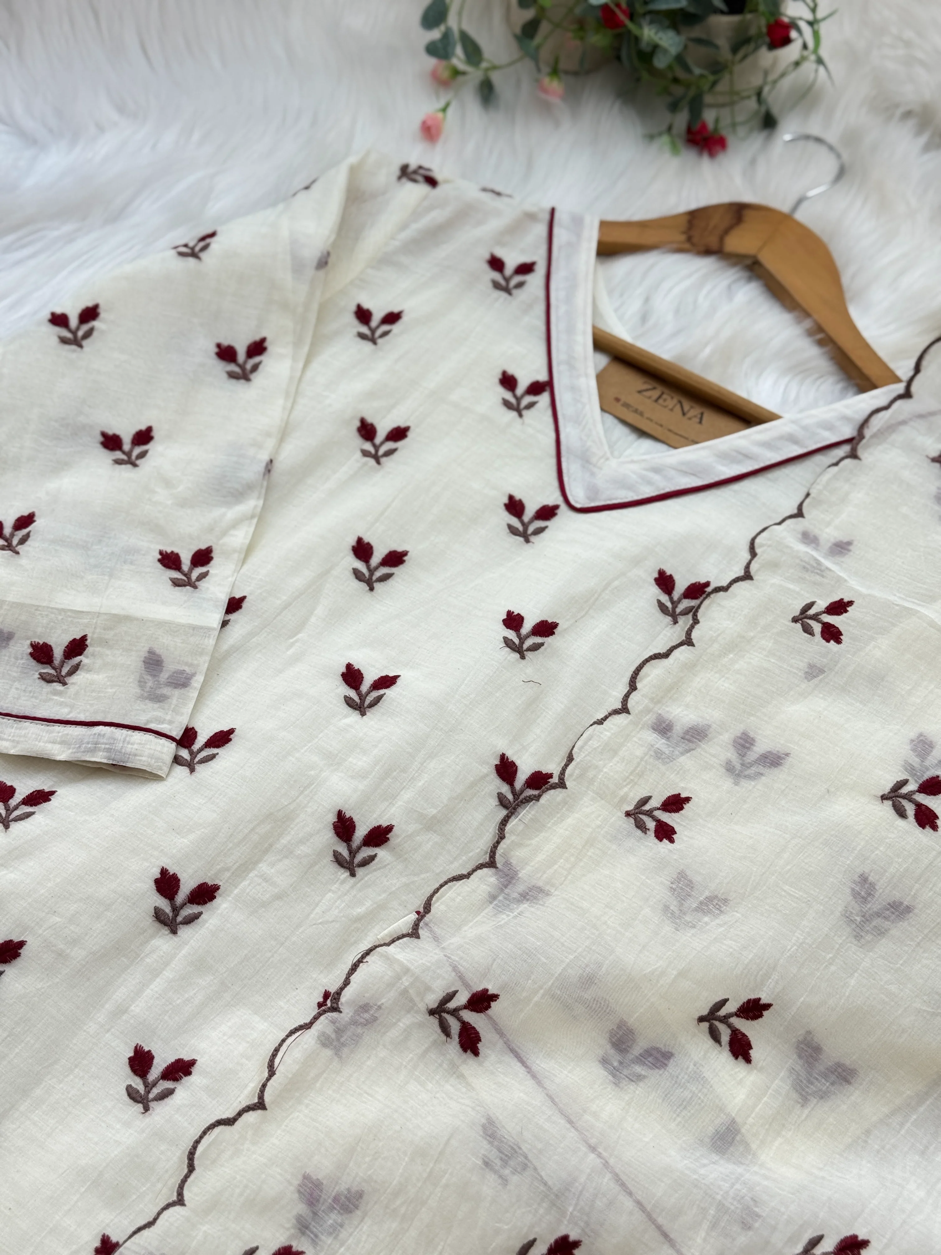 β¨ Pure Mul Chanderi Embroidered Anarkali Set β¨ - Image 3
