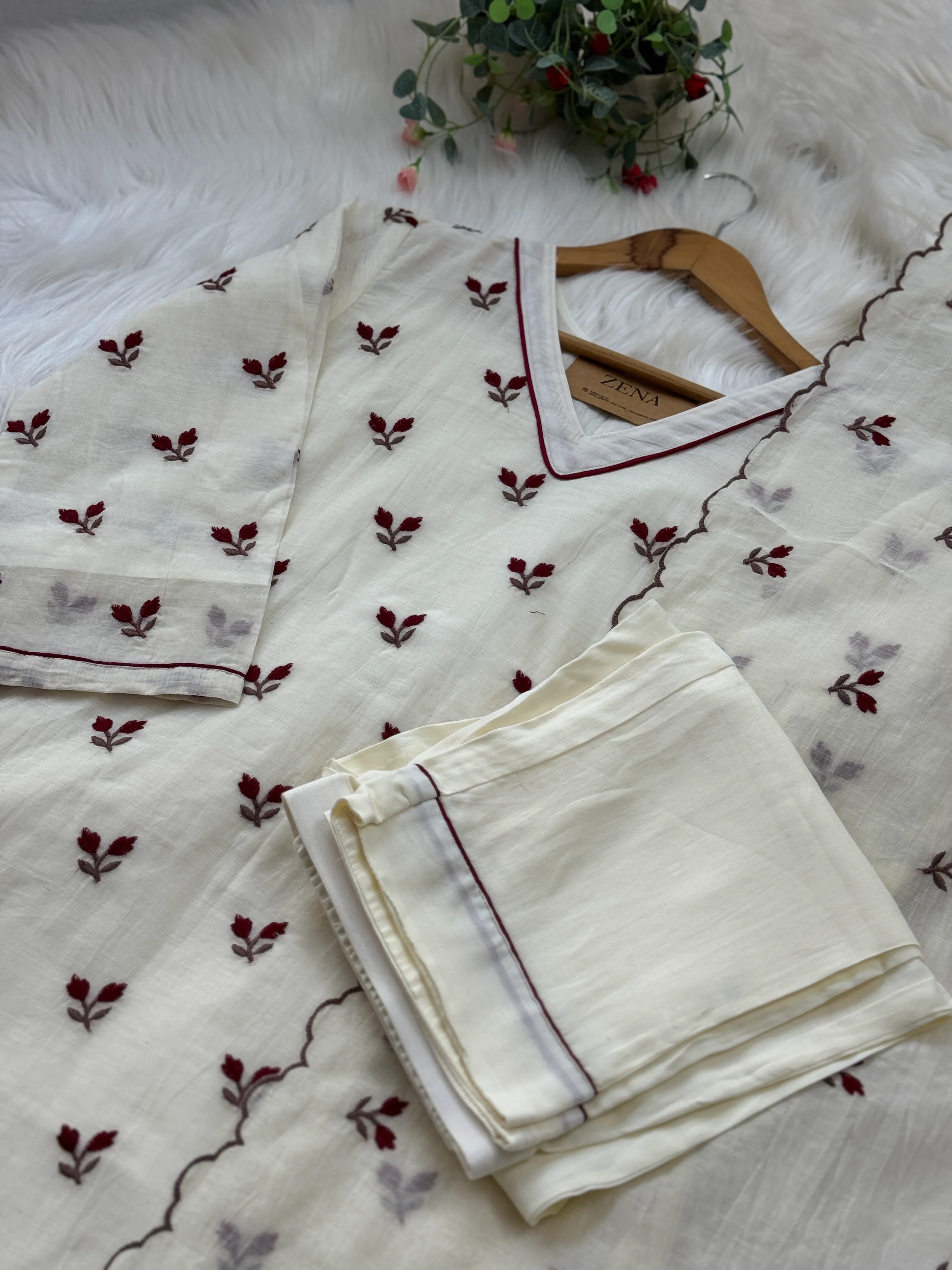 β¨ Pure Mul Chanderi Embroidered Anarkali Set β¨ - Image 4