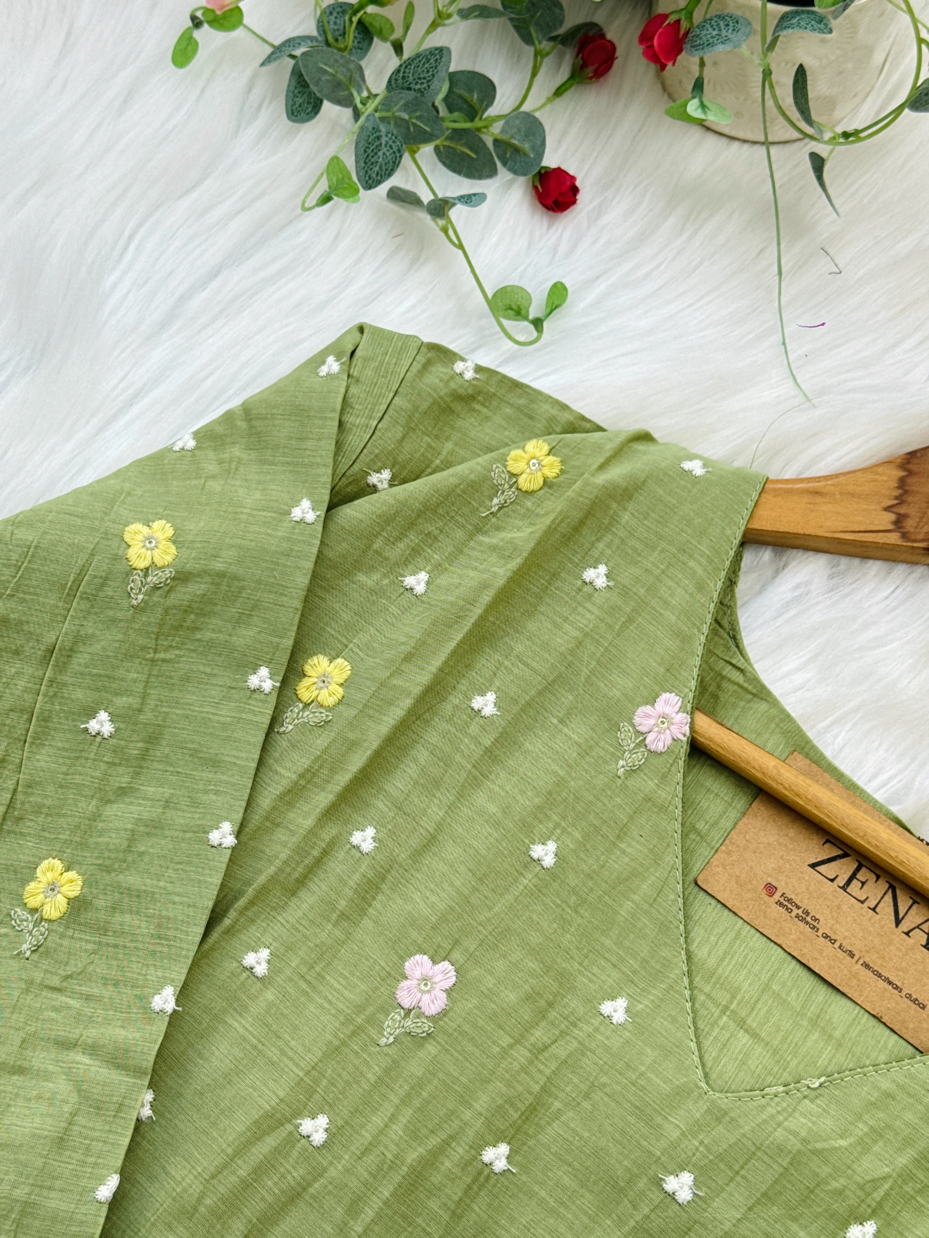 ✨ Pure Mul Chanderi Embroidered Kurti Set ✨ - Image 6