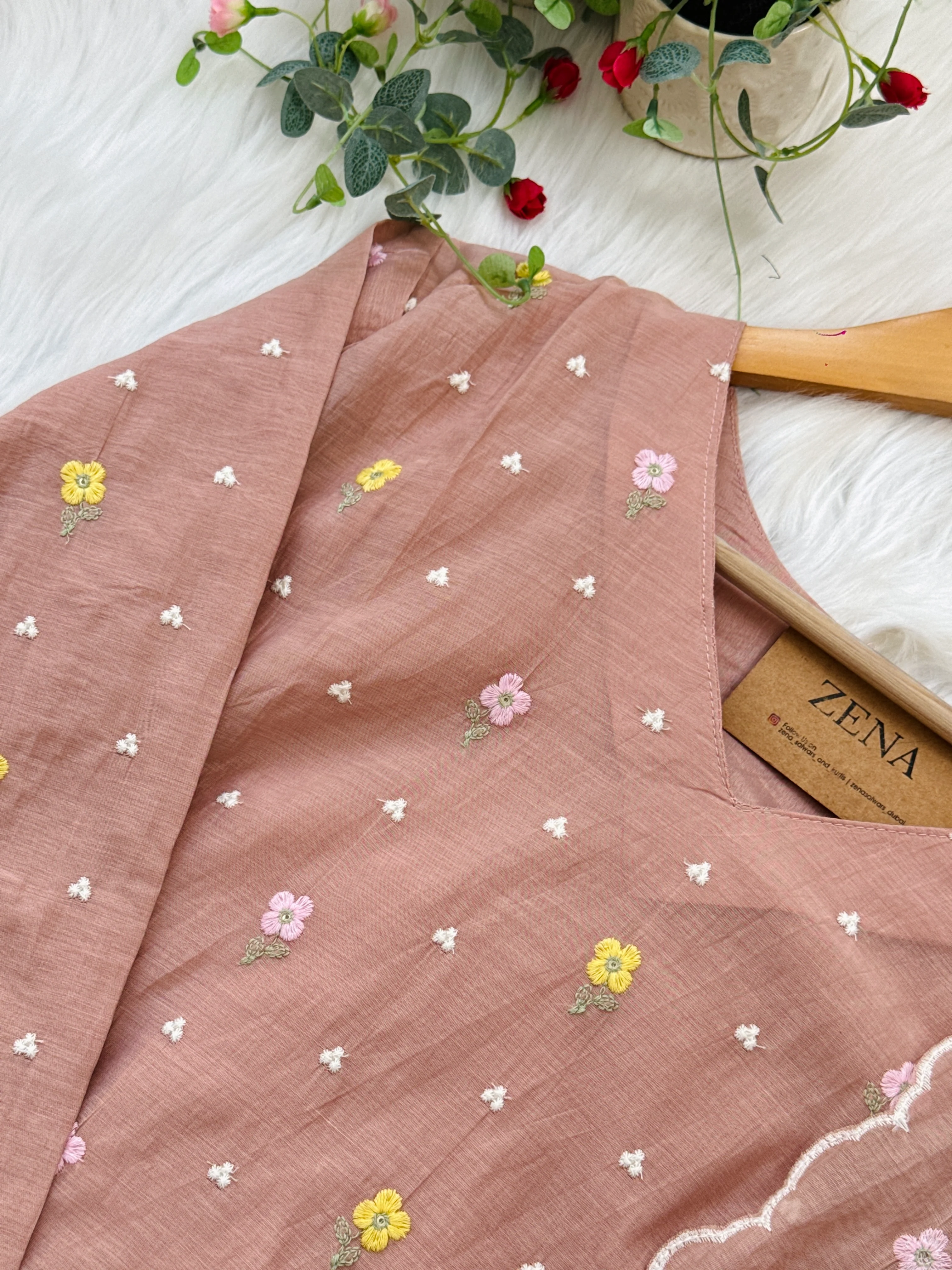 ✨ Pure Mul Chanderi Embroidered Kurti Set ✨ - Image 5