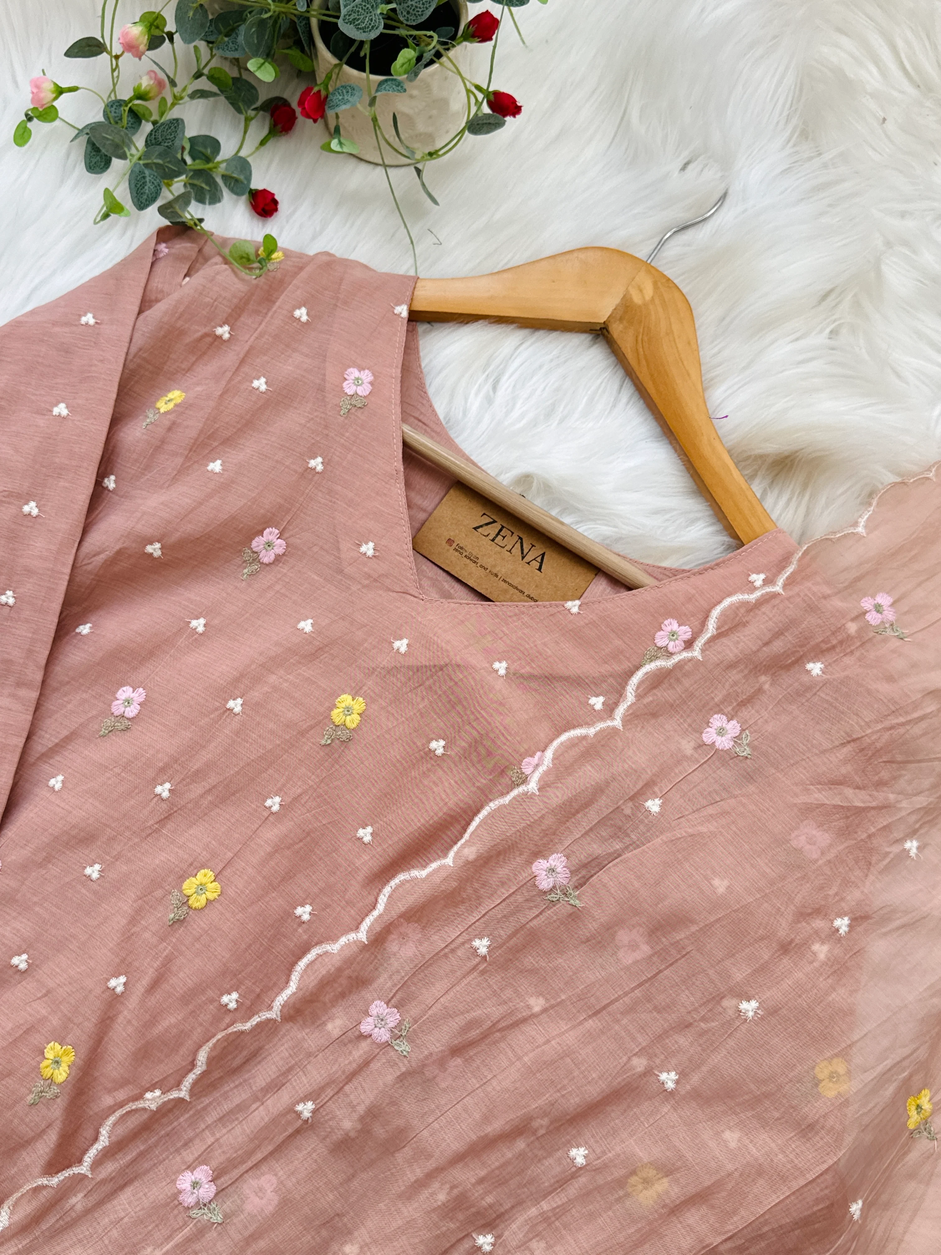 ✨ Pure Mul Chanderi Embroidered Kurti Set ✨ - Image 6