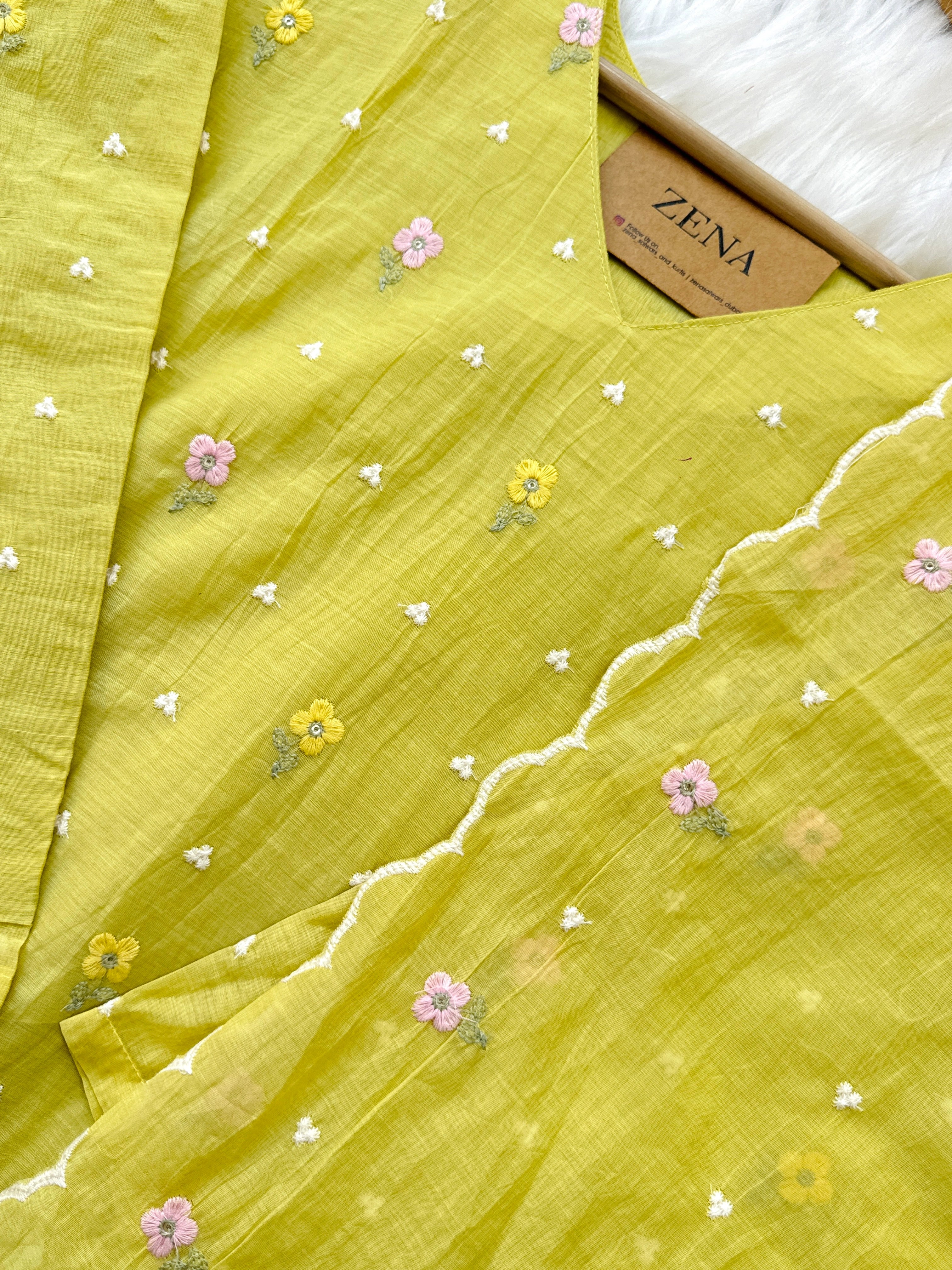 ✨ Pure Mul Chanderi Embroidered Kurti Set ✨ - Image 6