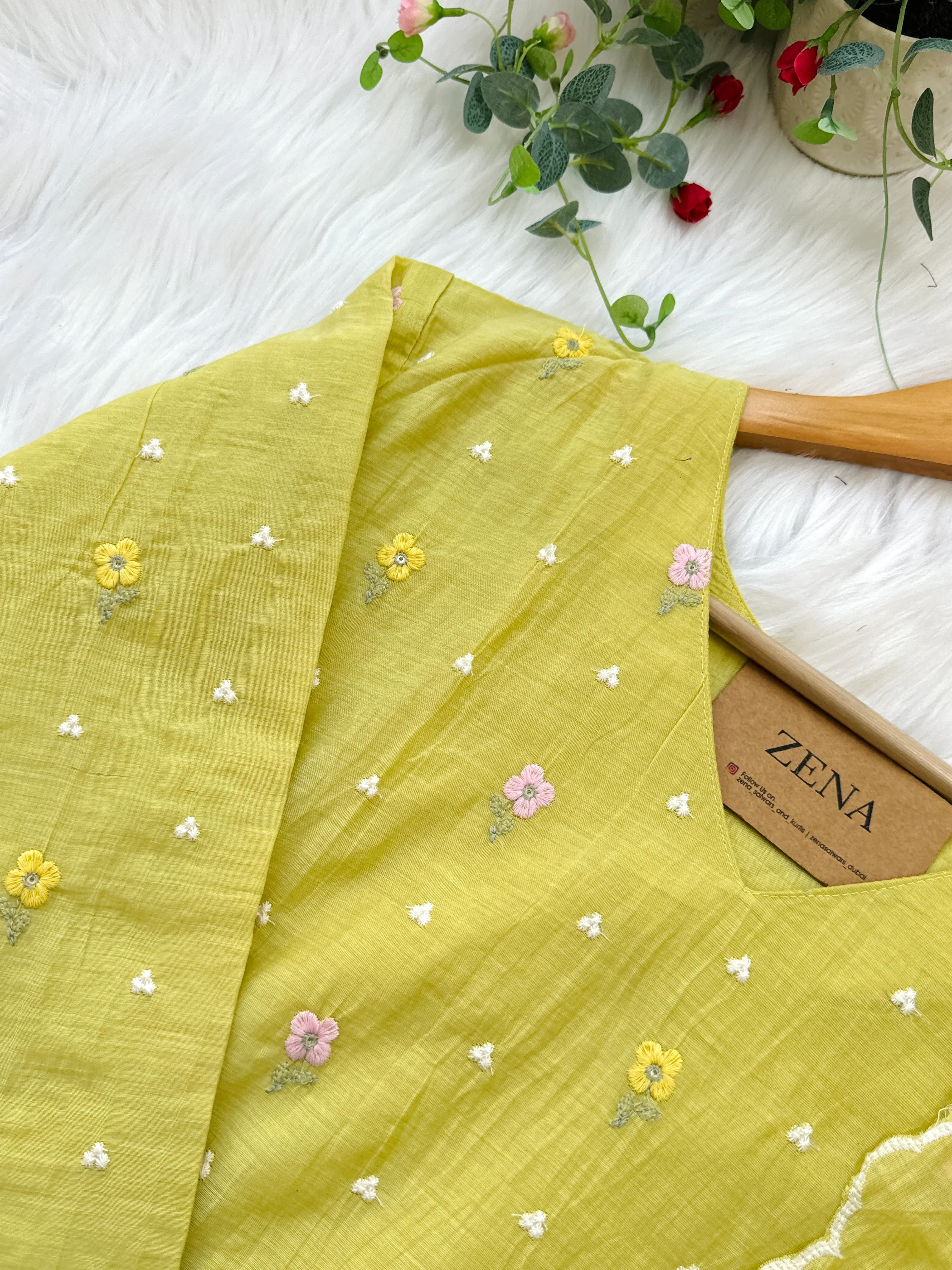 ✨ Pure Mul Chanderi Embroidered Kurti Set ✨ - Image 7