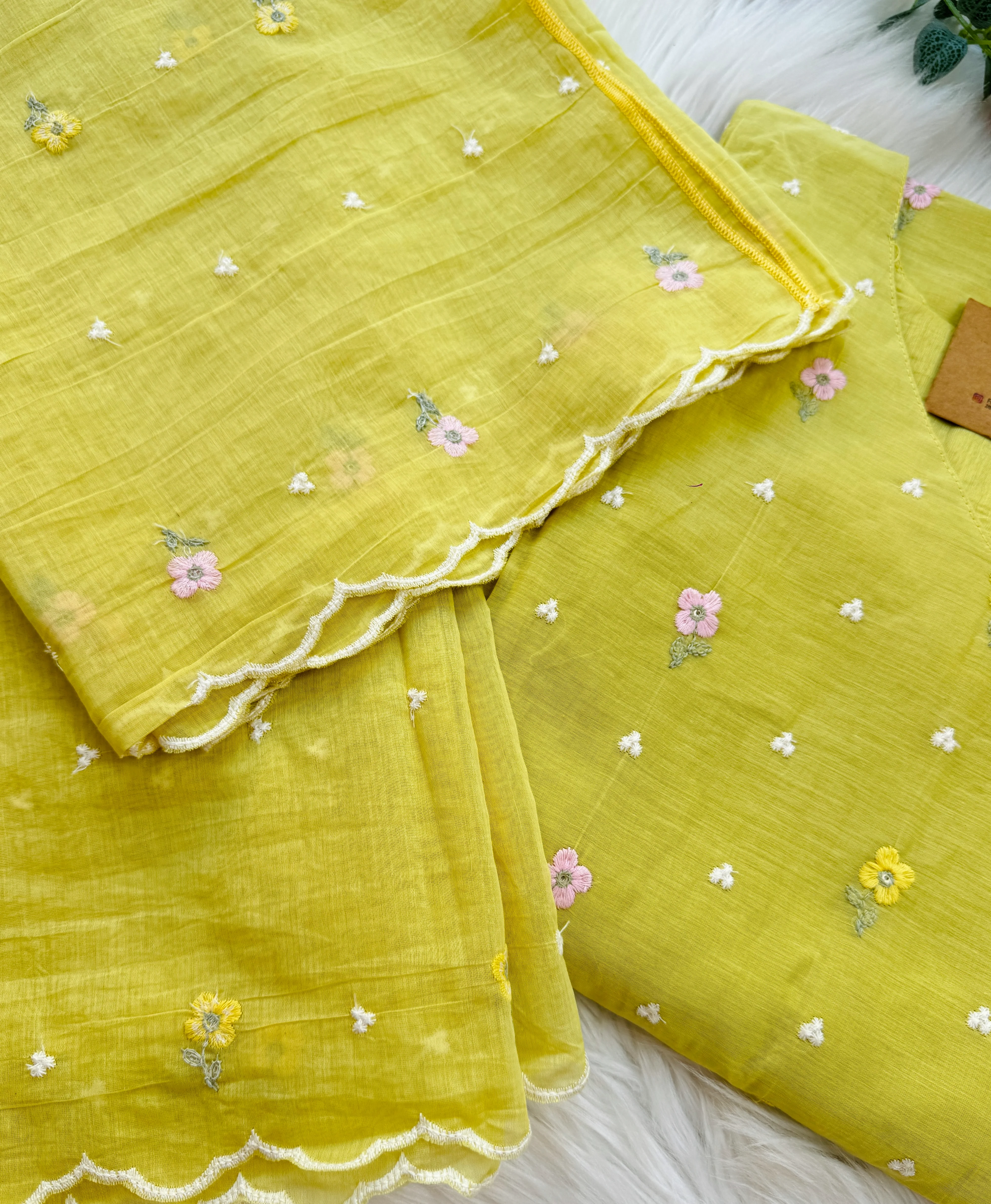 ✨ Pure Mul Chanderi Embroidered Kurti Set ✨ - Image 9
