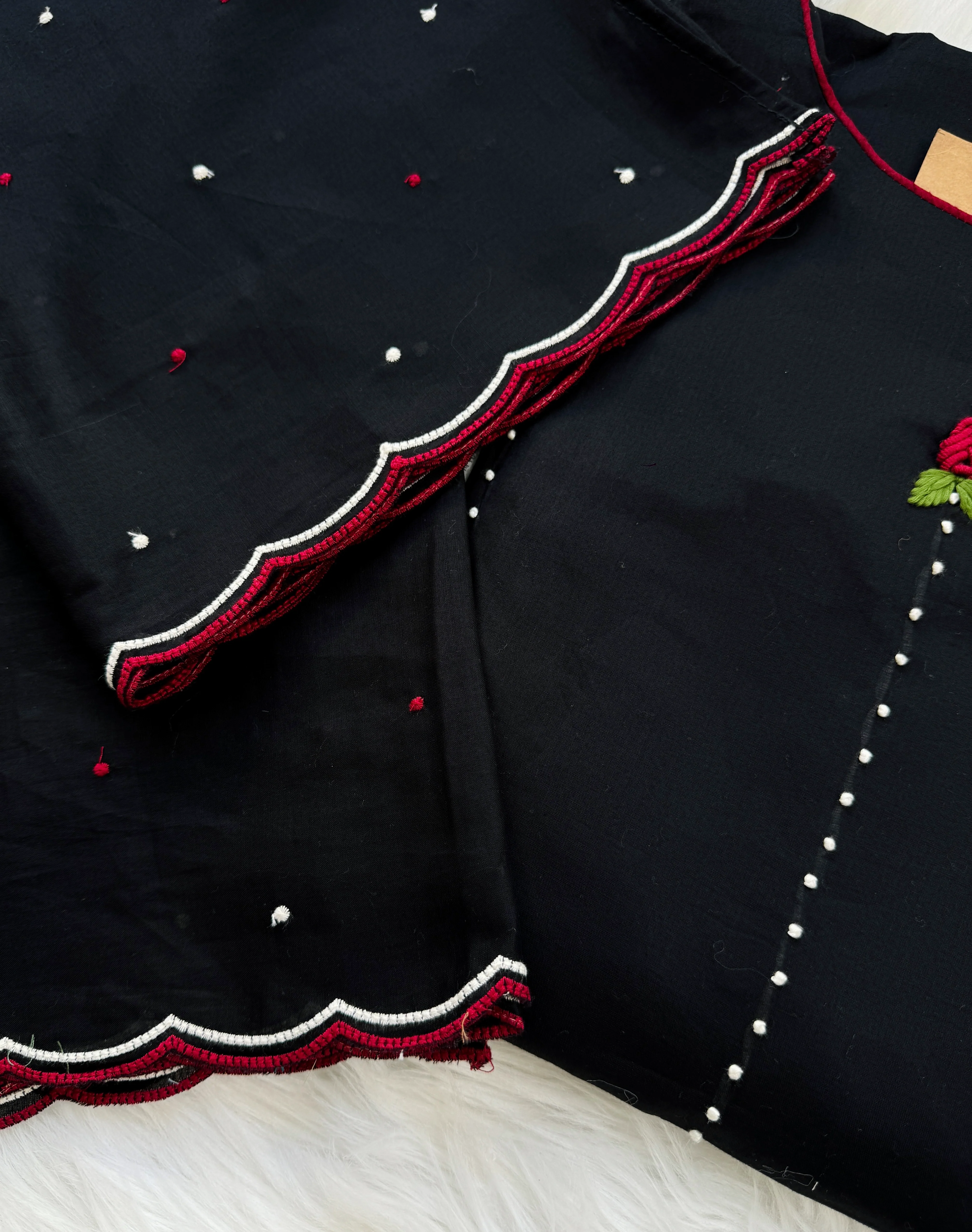 ✨ Pure Cotton French Knot Anarkali Set ✨ - Image 4