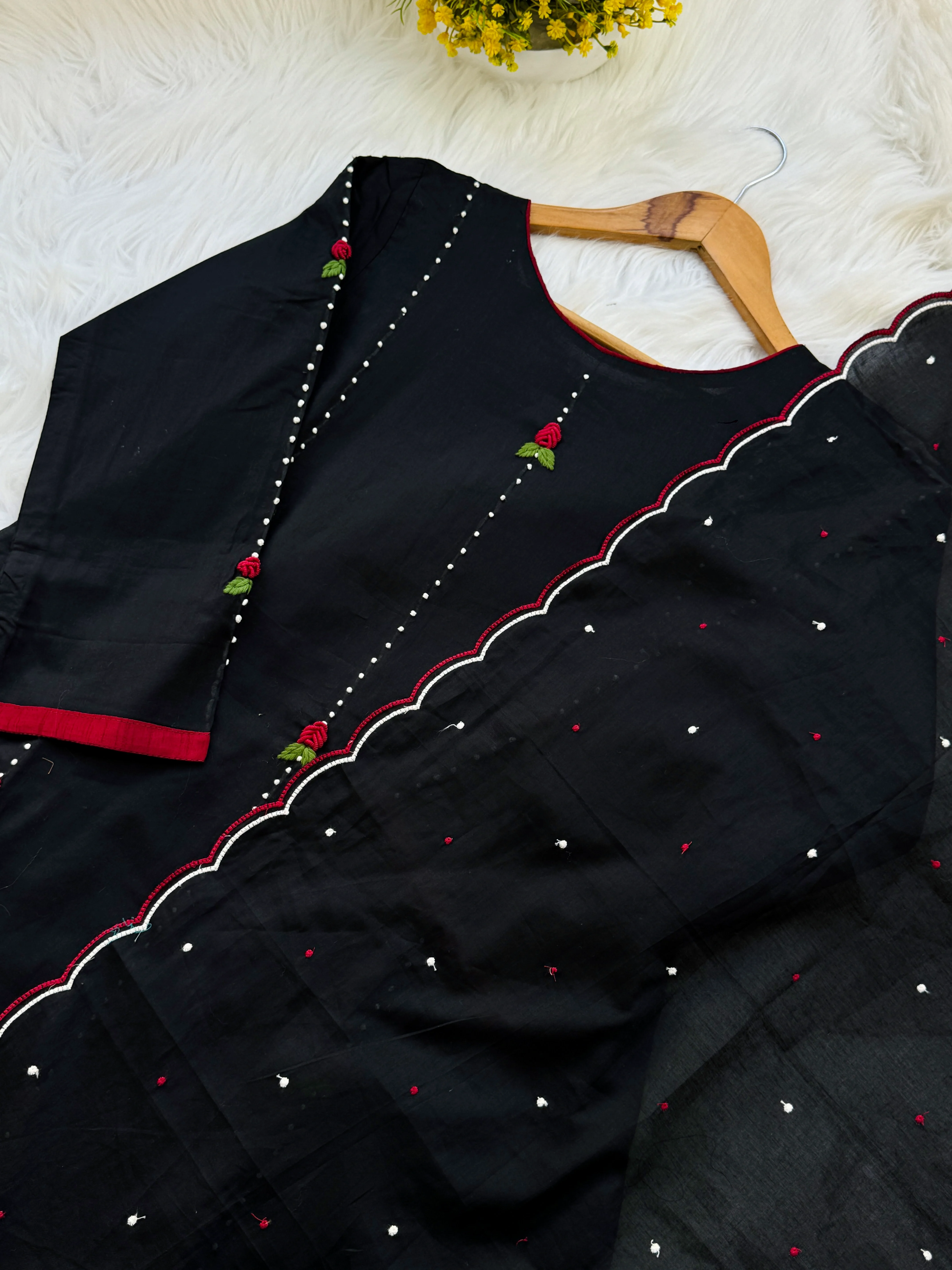 ✨ Pure Cotton French Knot Anarkali Set ✨ - Image 5
