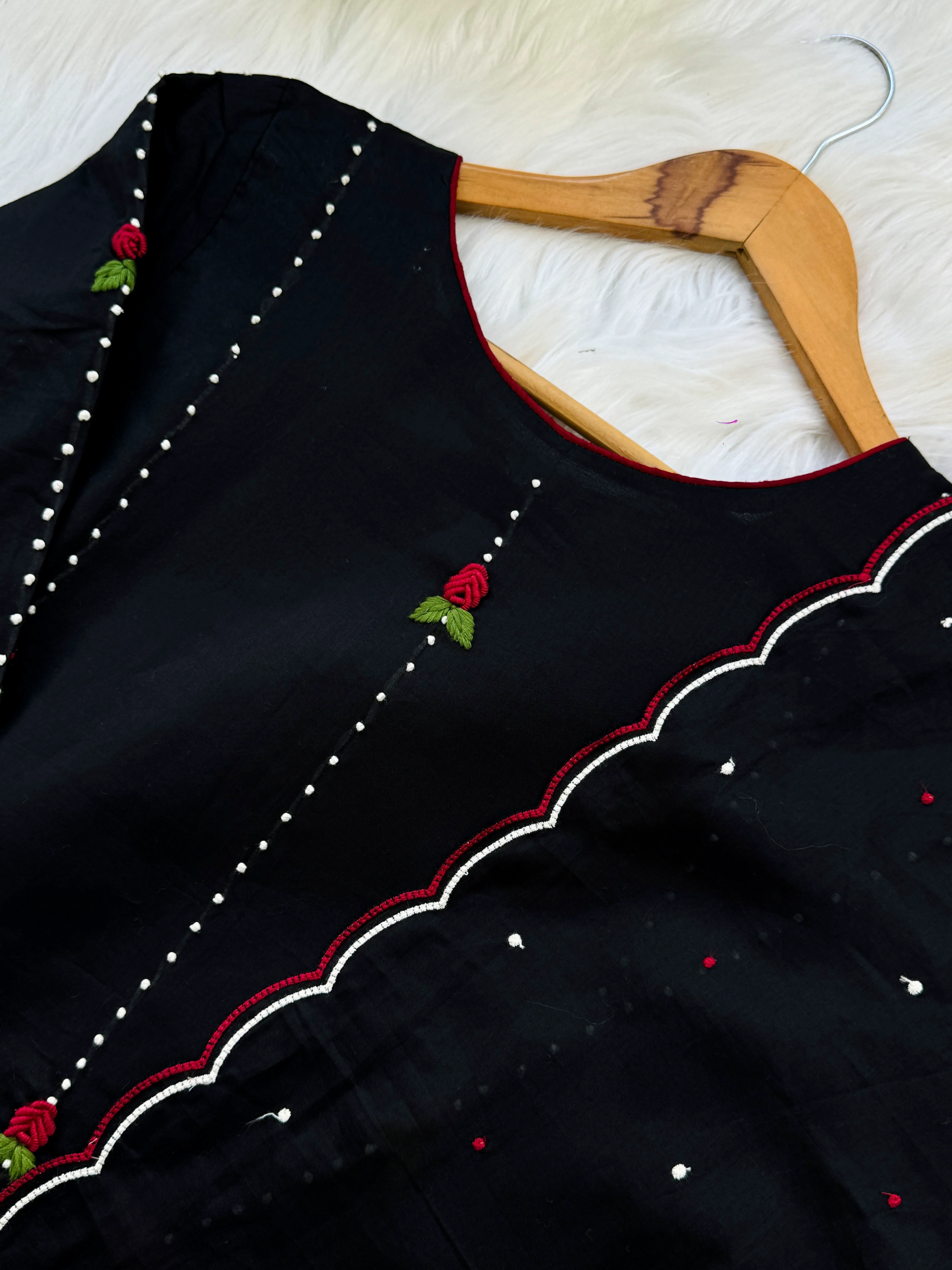 ✨ Pure Cotton French Knot Anarkali Set ✨ - Image 6